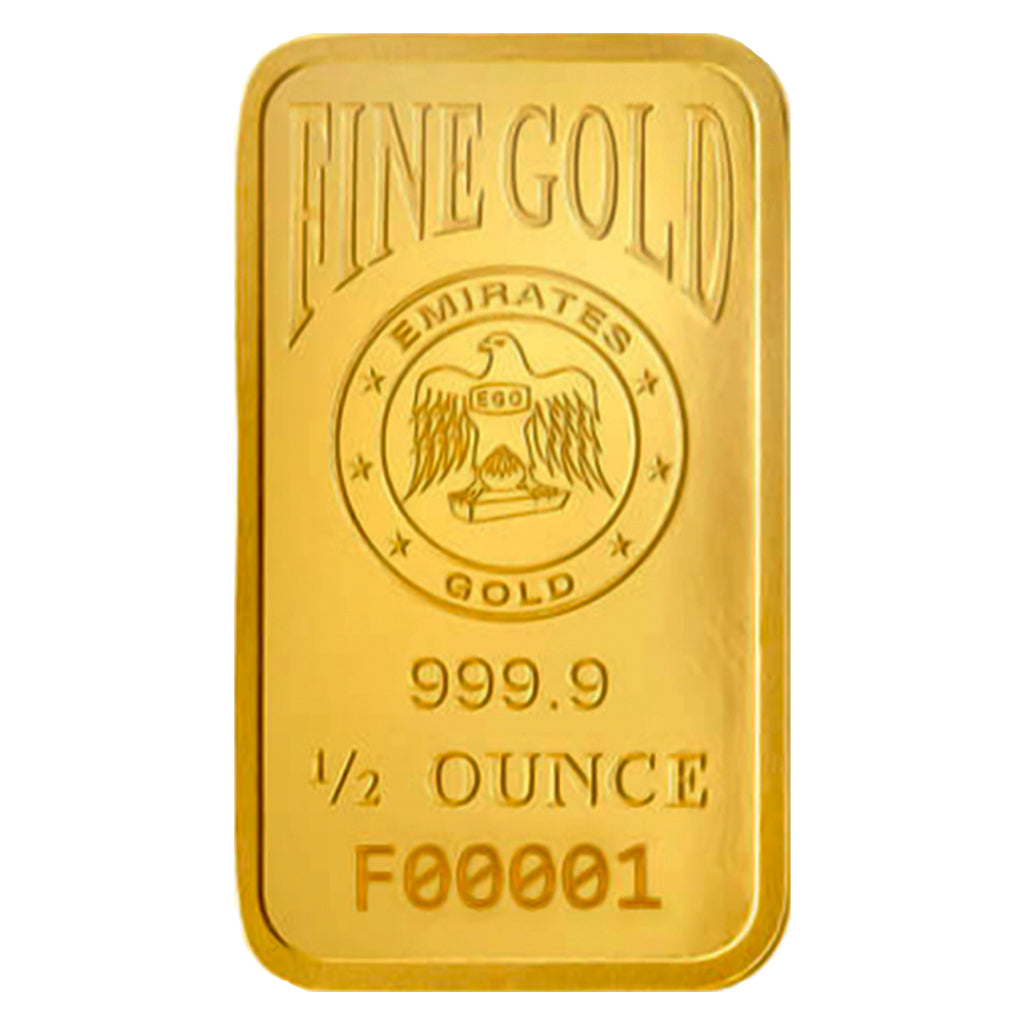 Emirates 1/2 Ounce 999.9 Purity Gold Bar - FKJGBR24K2203
