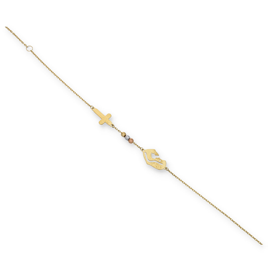 Gold Cross Bracelet 18KT - FKJBRL18KU6120