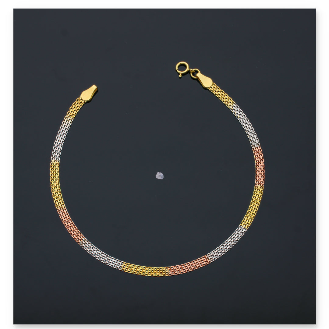 Gold Triple Tone Bracelet 18KT - FKJBRL18KU6129