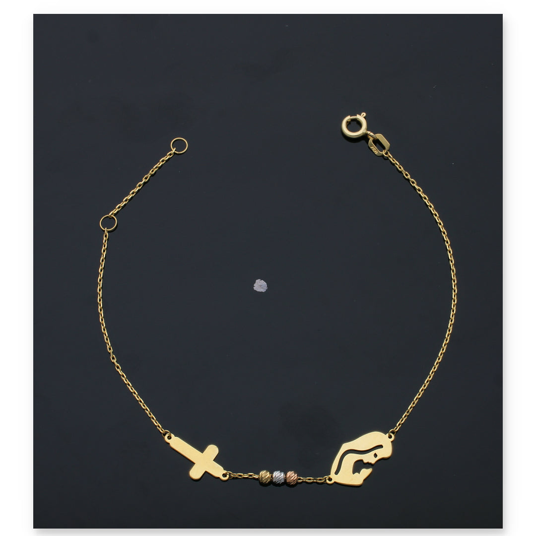 Gold Cross Bracelet 18KT - FKJBRL18KU6120
