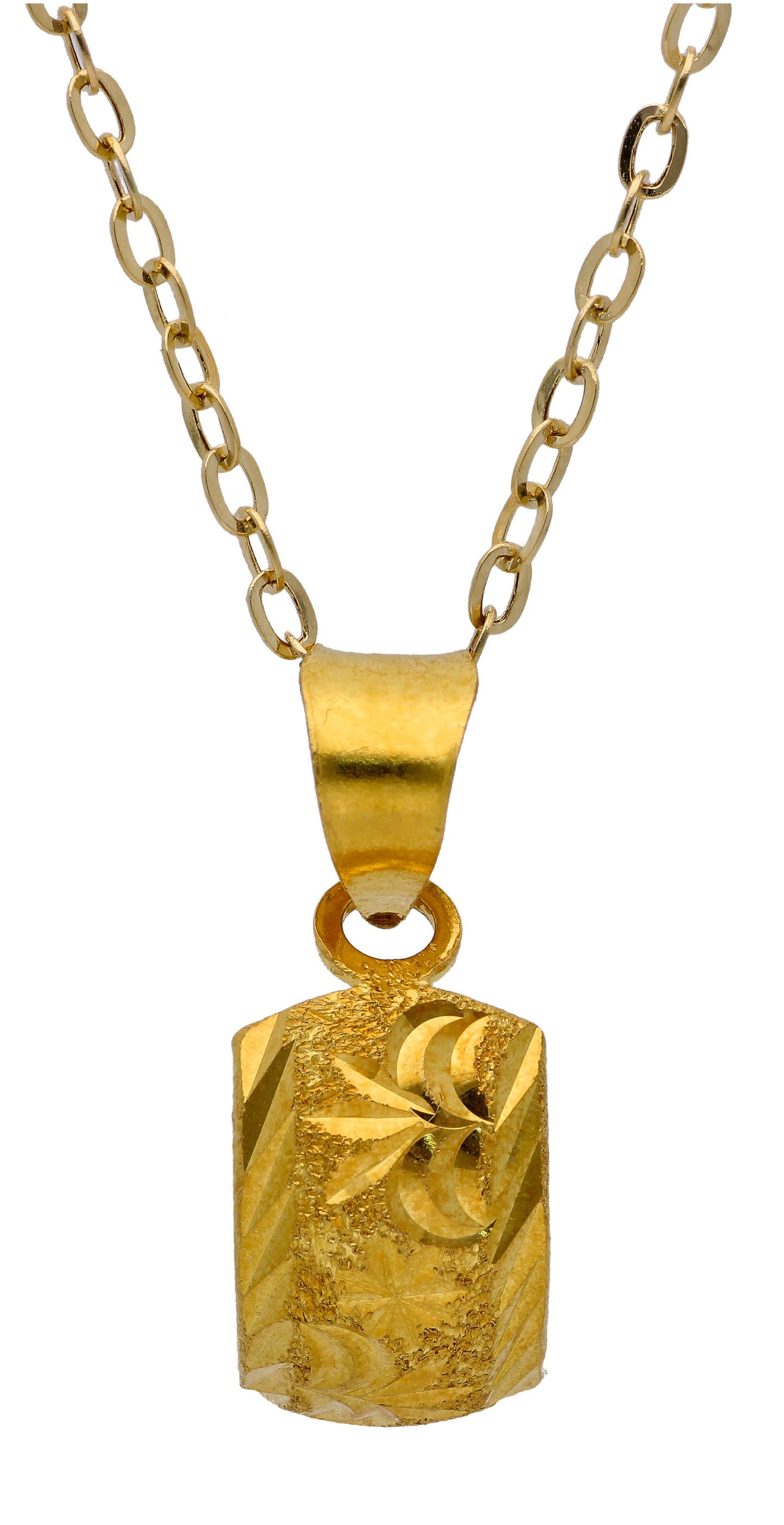 Gold Necklace (Chain with Gold Pendant) 18KT - FKJNKL18KU6290