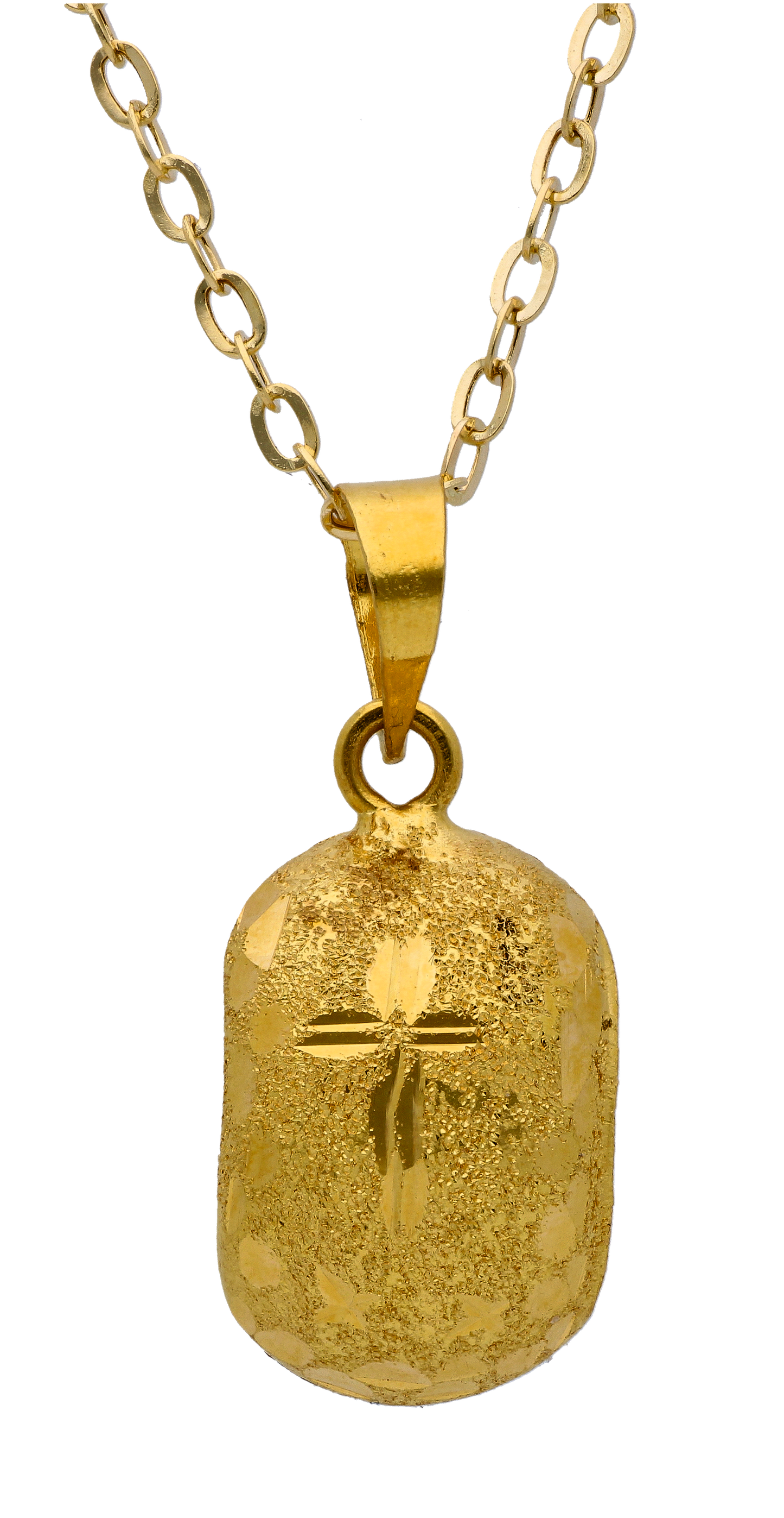 Gold Necklace (Chain with Gold Pendant) 18KT - FKJNKL18KU6292