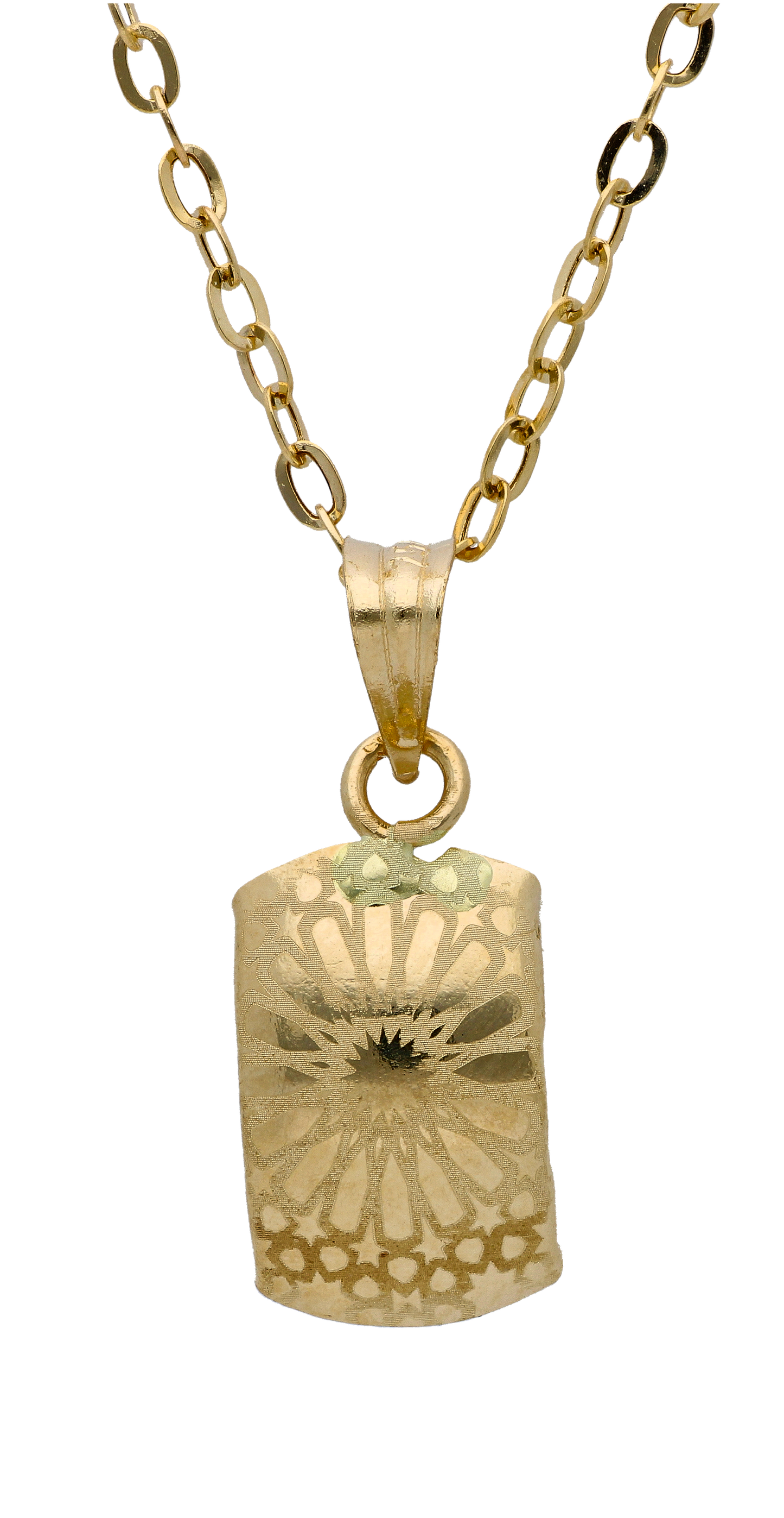 Gold Necklace (Chain with Gold Pendant) 18KT - FKJNKL18KU6293