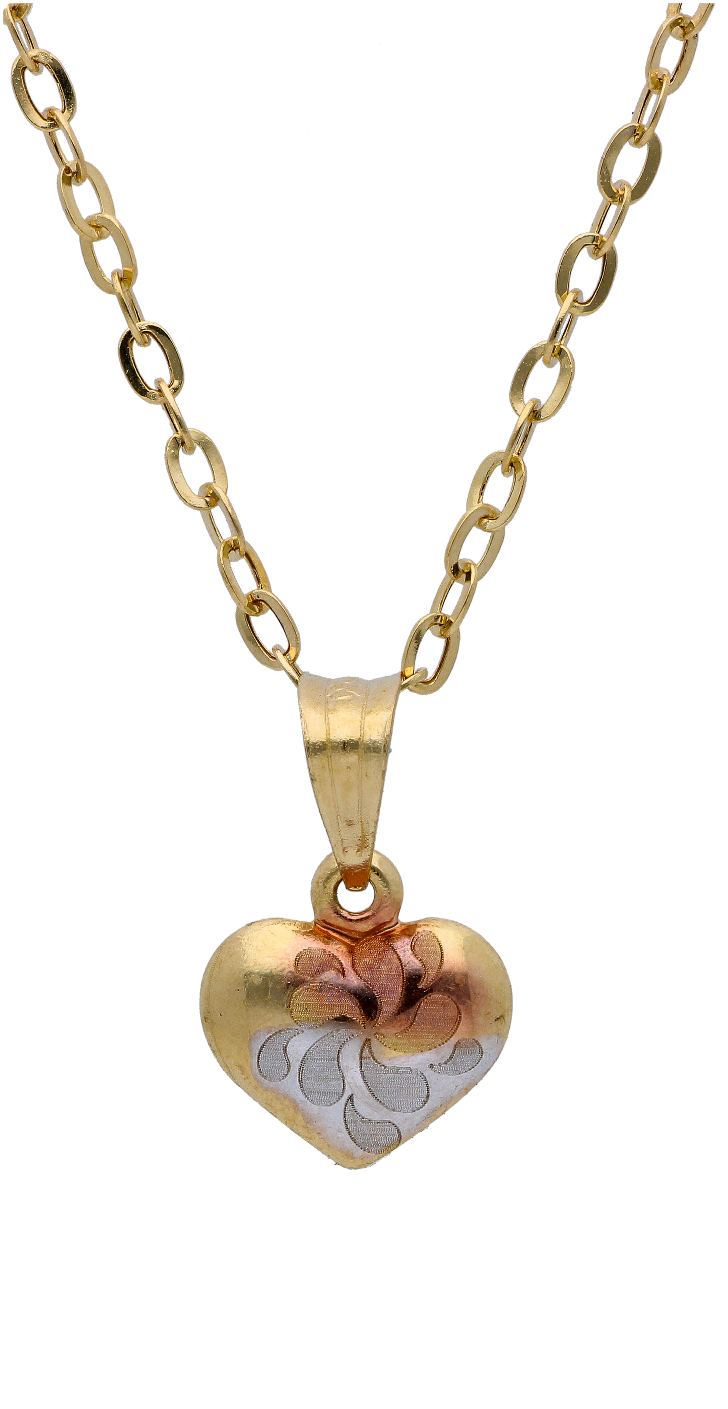 Gold Necklace (Chain with Heart Pendant) 18KT - FKJNKL18KU6302