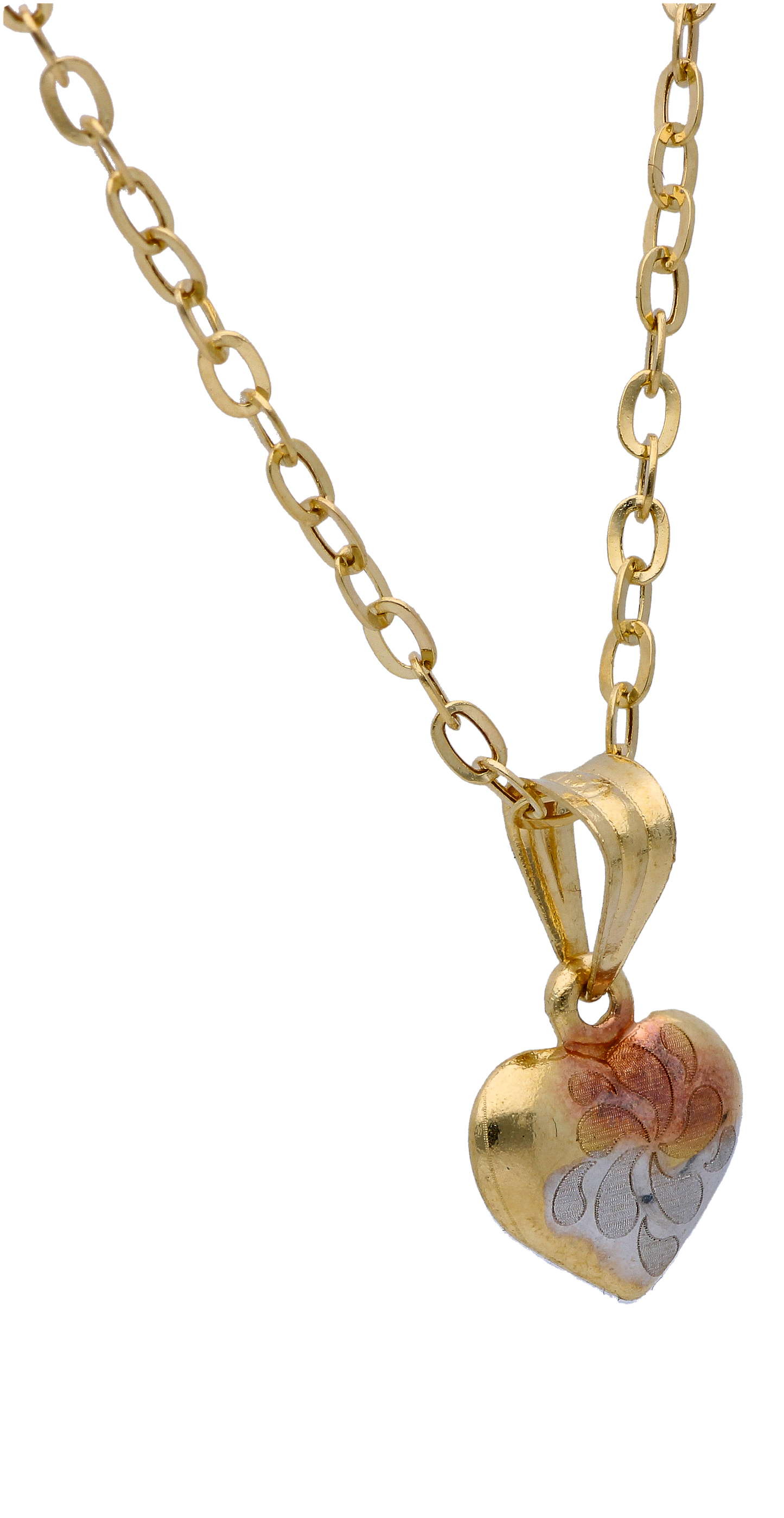Gold Necklace (Chain with Heart Pendant) 18KT - FKJNKL18KU6302