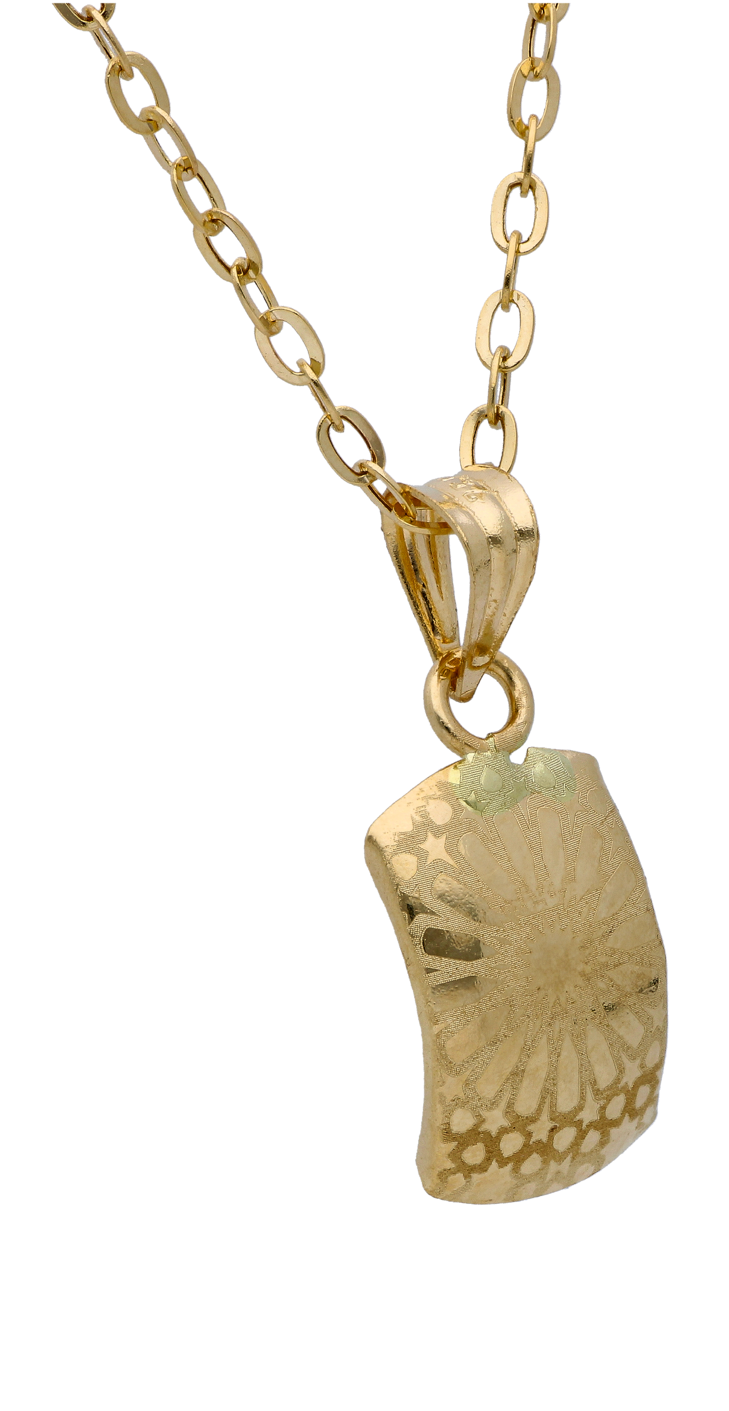 Gold Necklace (Chain with Gold Pendant) 18KT - FKJNKL18KU6293