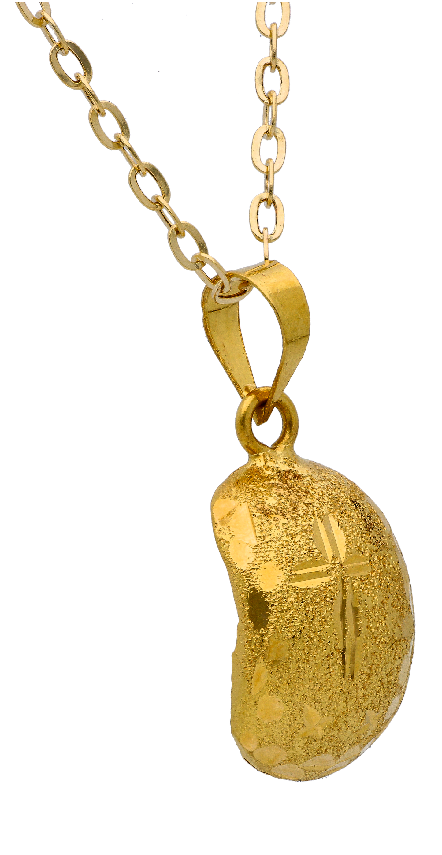 Gold Necklace (Chain with Gold Pendant) 18KT - FKJNKL18KU6292