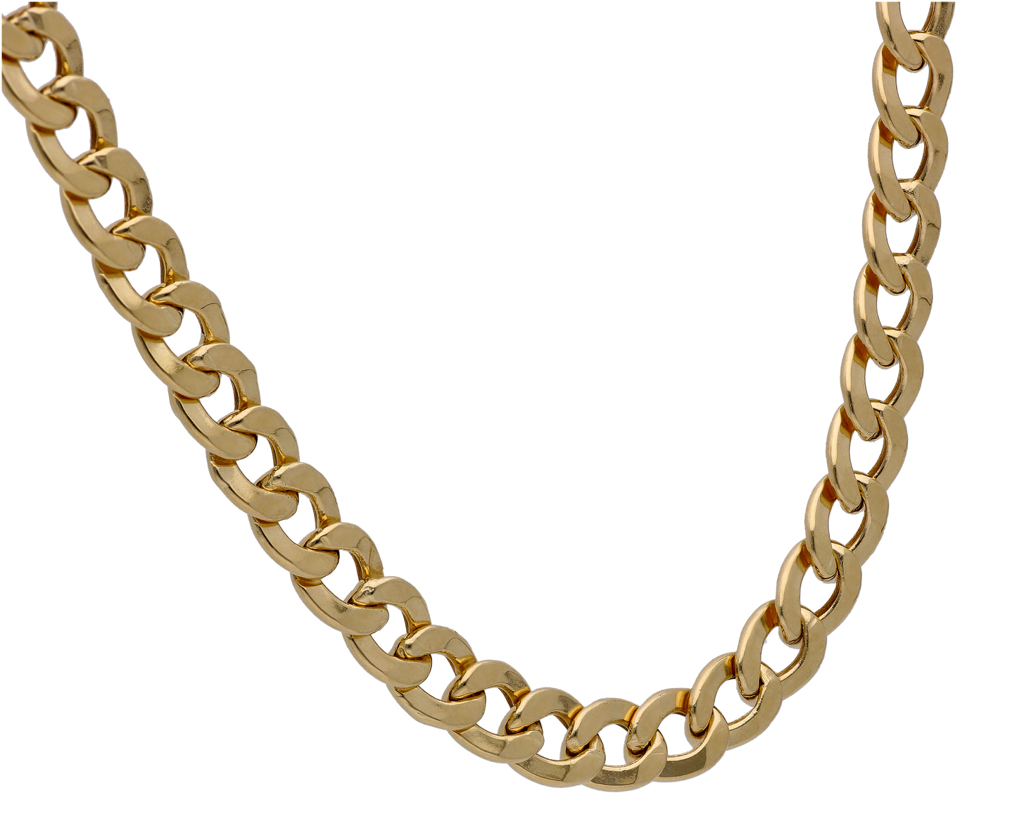 Gold 18 Inches Curb Chain in 18KT - FKJCN18KU6310