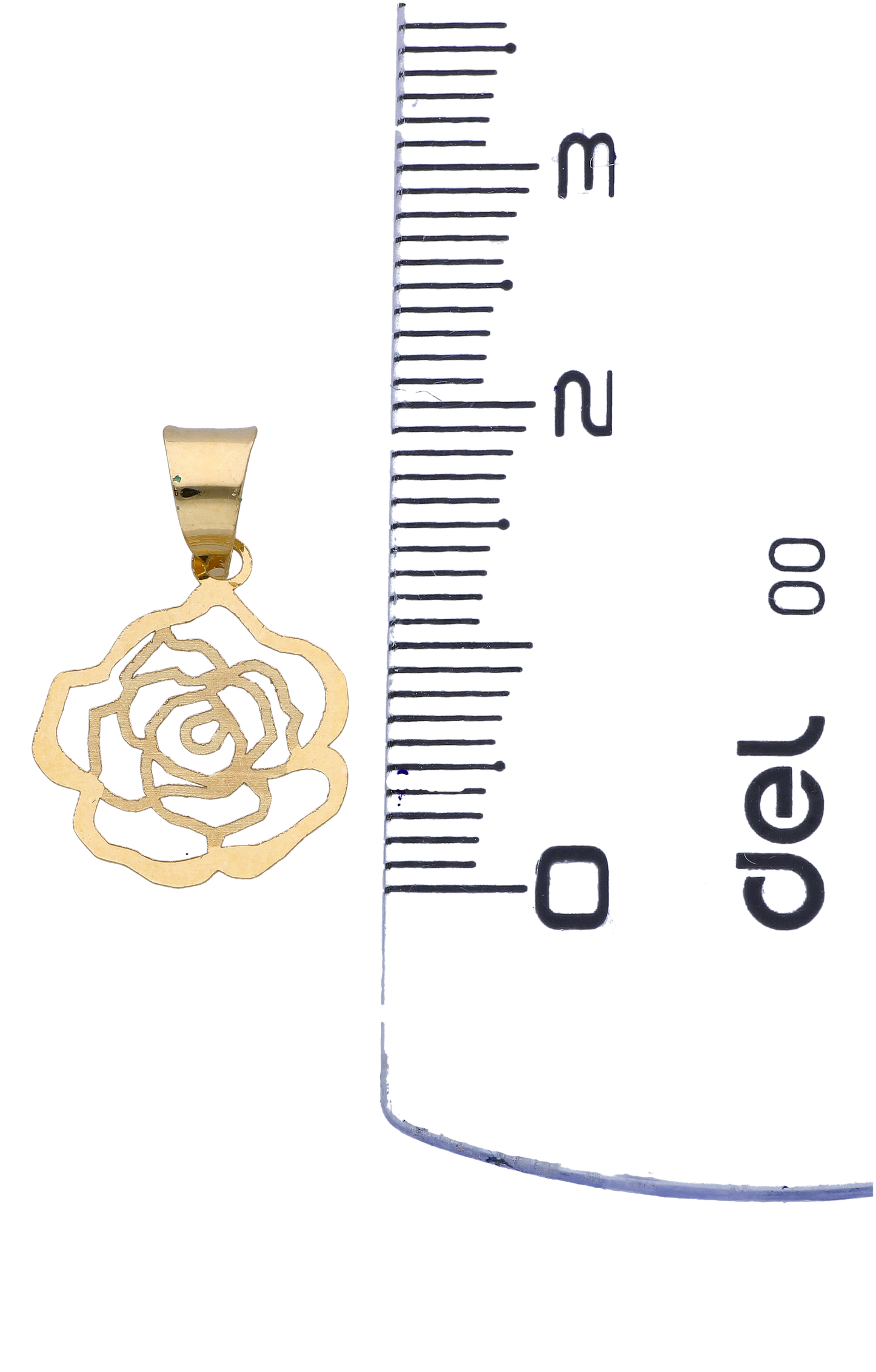 Gold Hollow Flower Pendant 18KT - FKJPND18KU6282