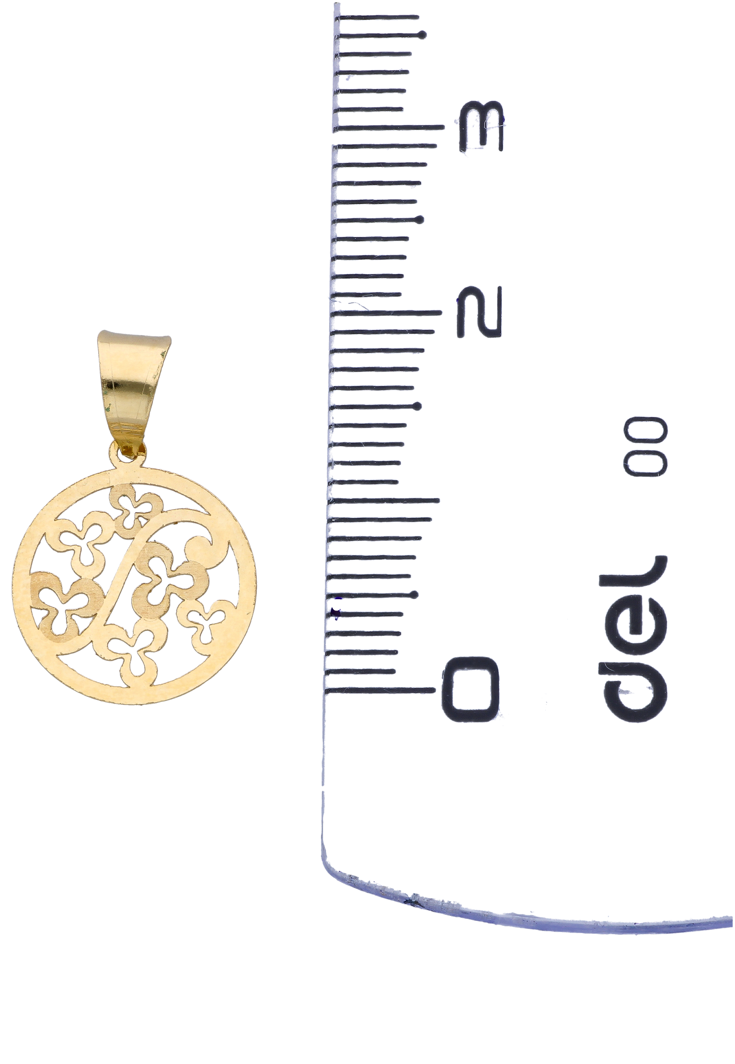 Gold Hollow Flower Pendant 18KT - FKJPND18KU6300