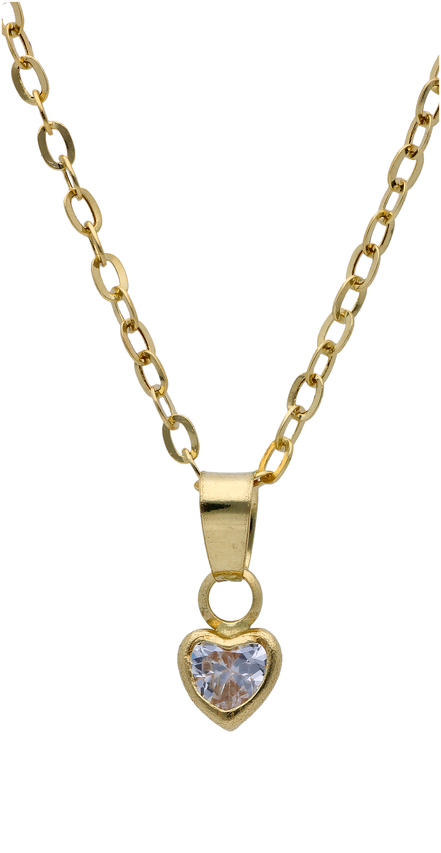 Gold Necklace (Chain with Heart Shaped Pendant) 18KT - FKJNKL18KU6303