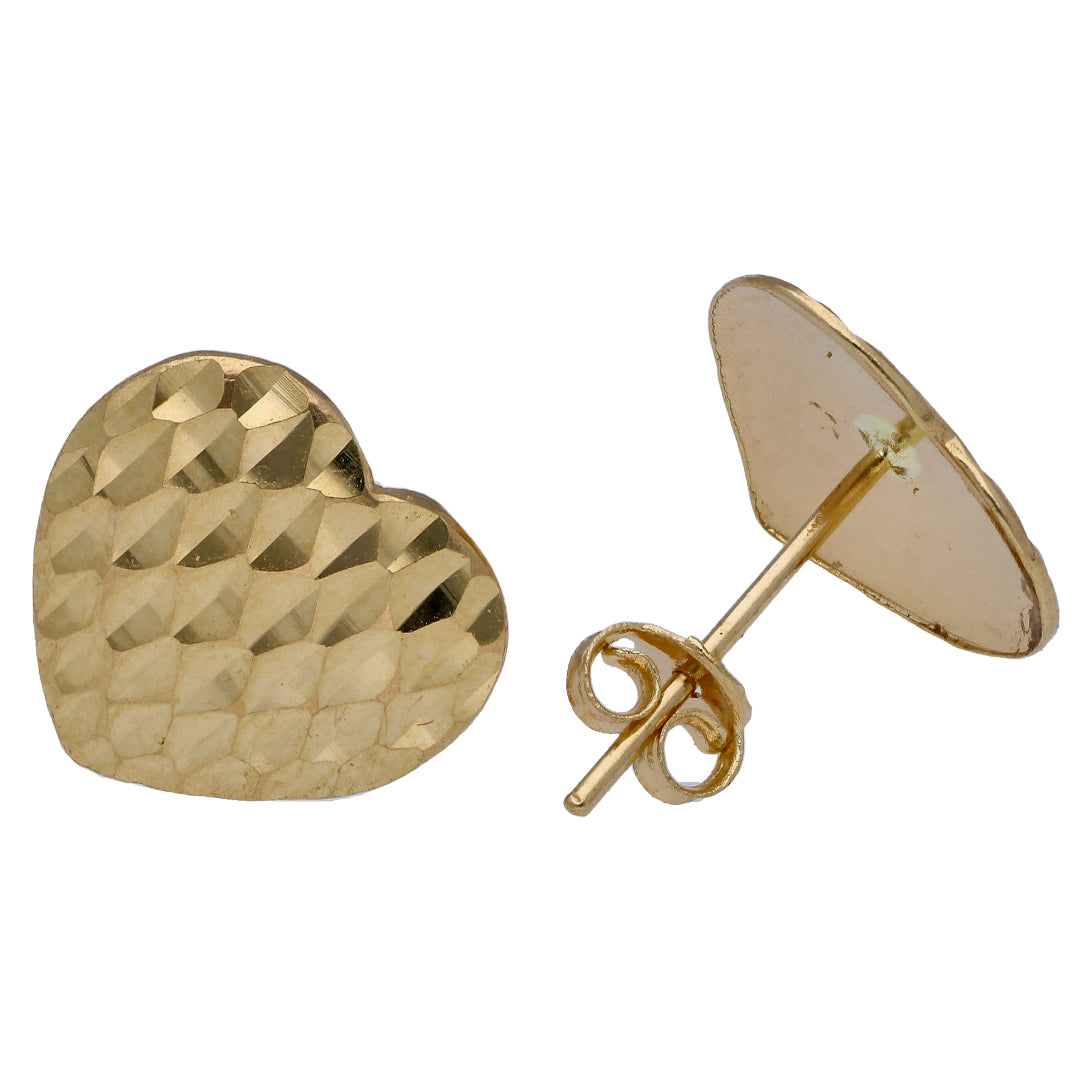 Gold Heart Shaped Pendant Set 18KT - FKJNKLST18KU6512