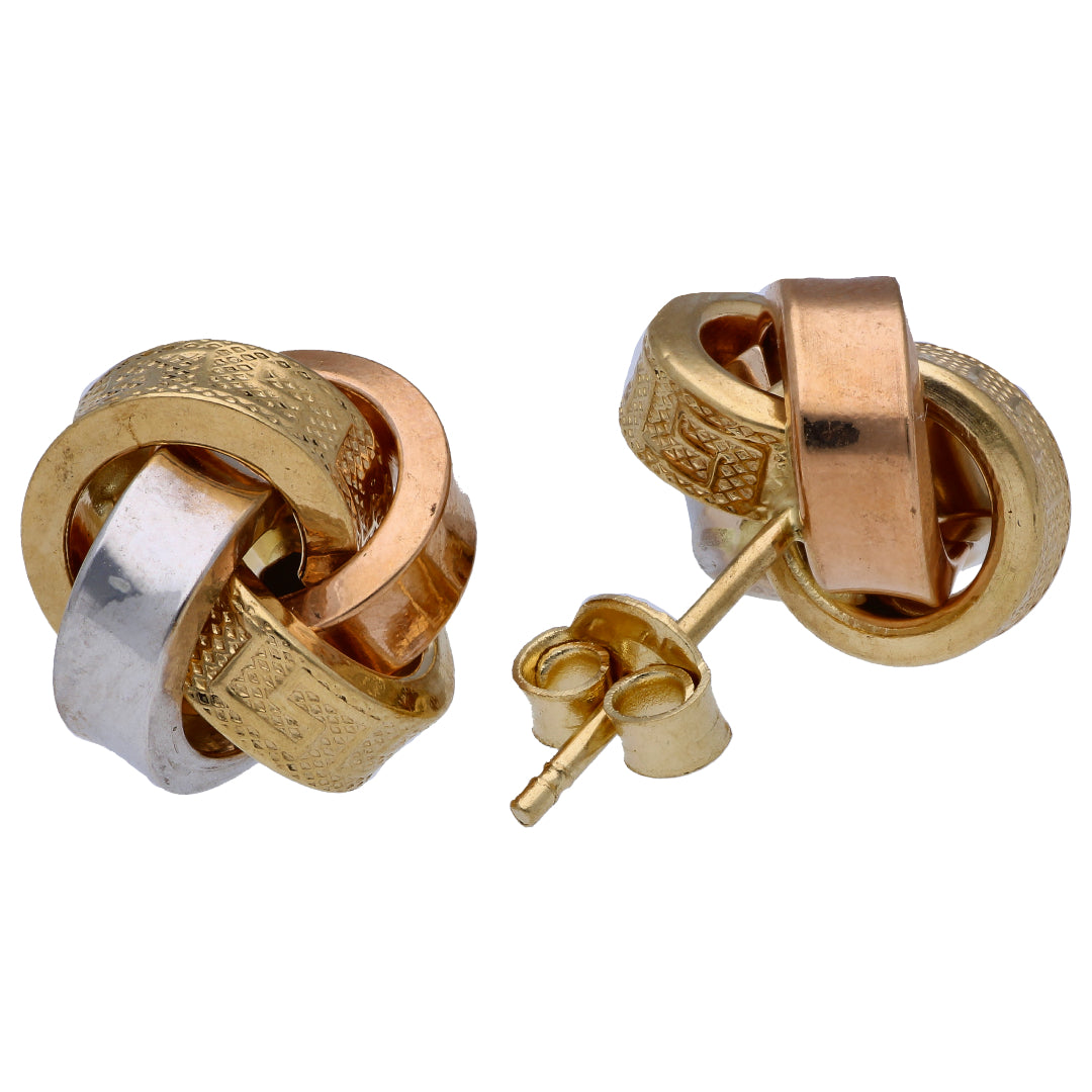 Gold Knot Shaped Pendant Set 18KT - FKJNKLST18KU6520