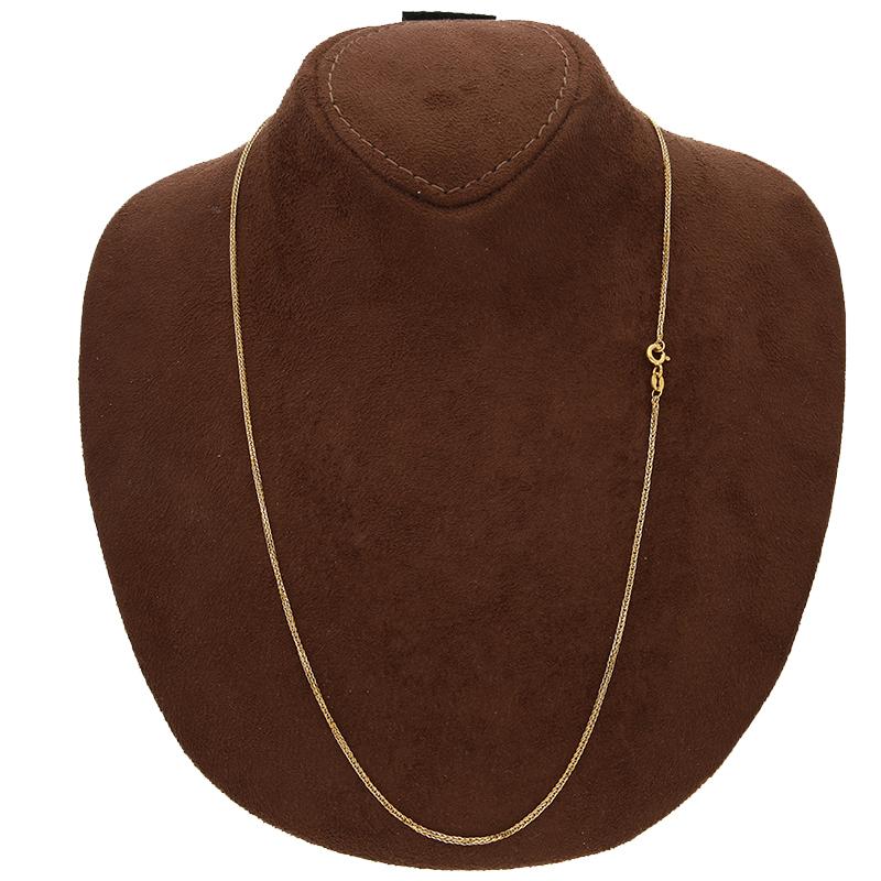 Gold 18 Inches Wheat Chain in 18KT - FKJCN18KU6557