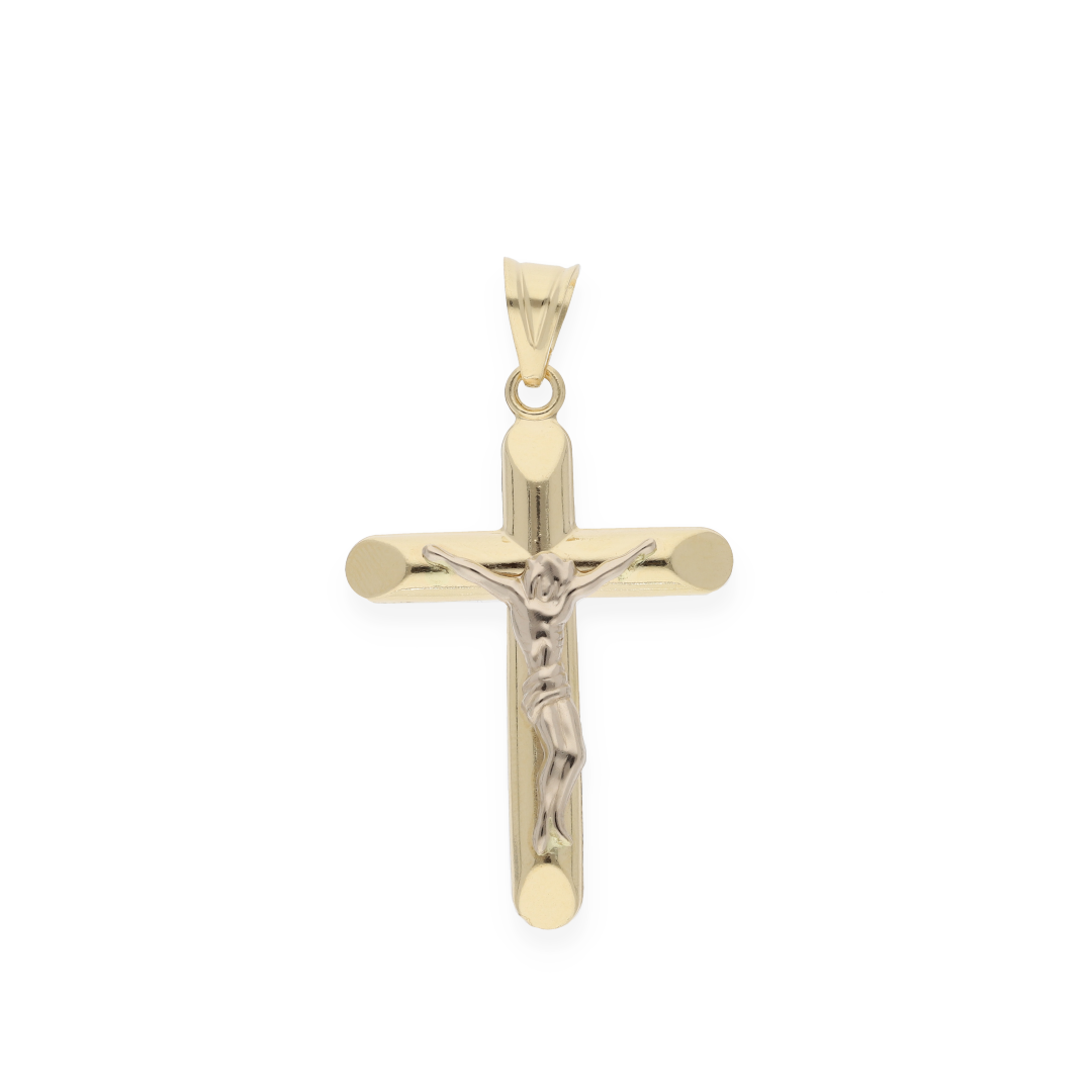 Gold Crucifix Pendant 18KT - FKJPND18KU6141