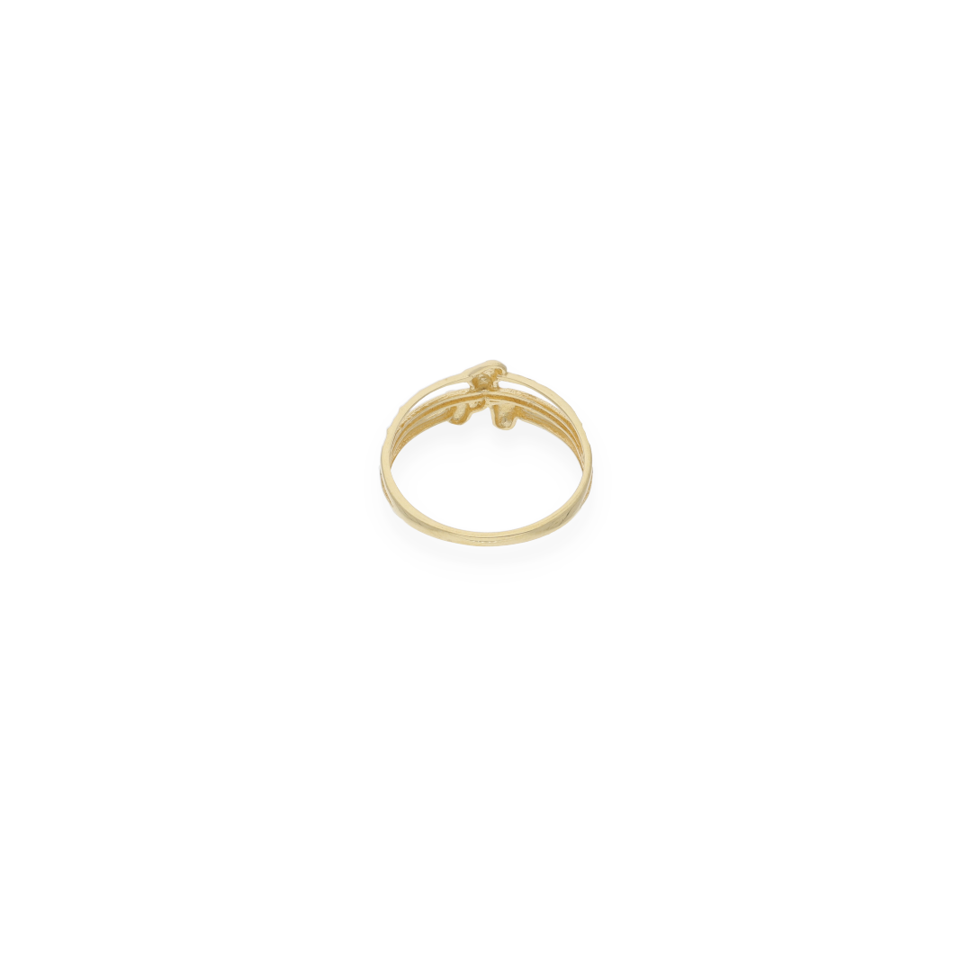 Gold Hearts Shaped Ring 18KT - FKJRN18KU6140