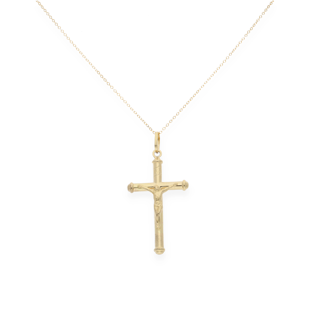 Gold Necklace (Chain with Crucifix Pendant) 18KT - FKJNKL18KU6142