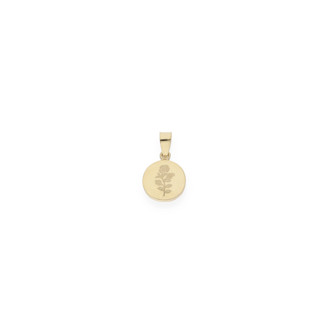 Gold Coin Shaped Pendant 18KT - FKJPND18KU6147