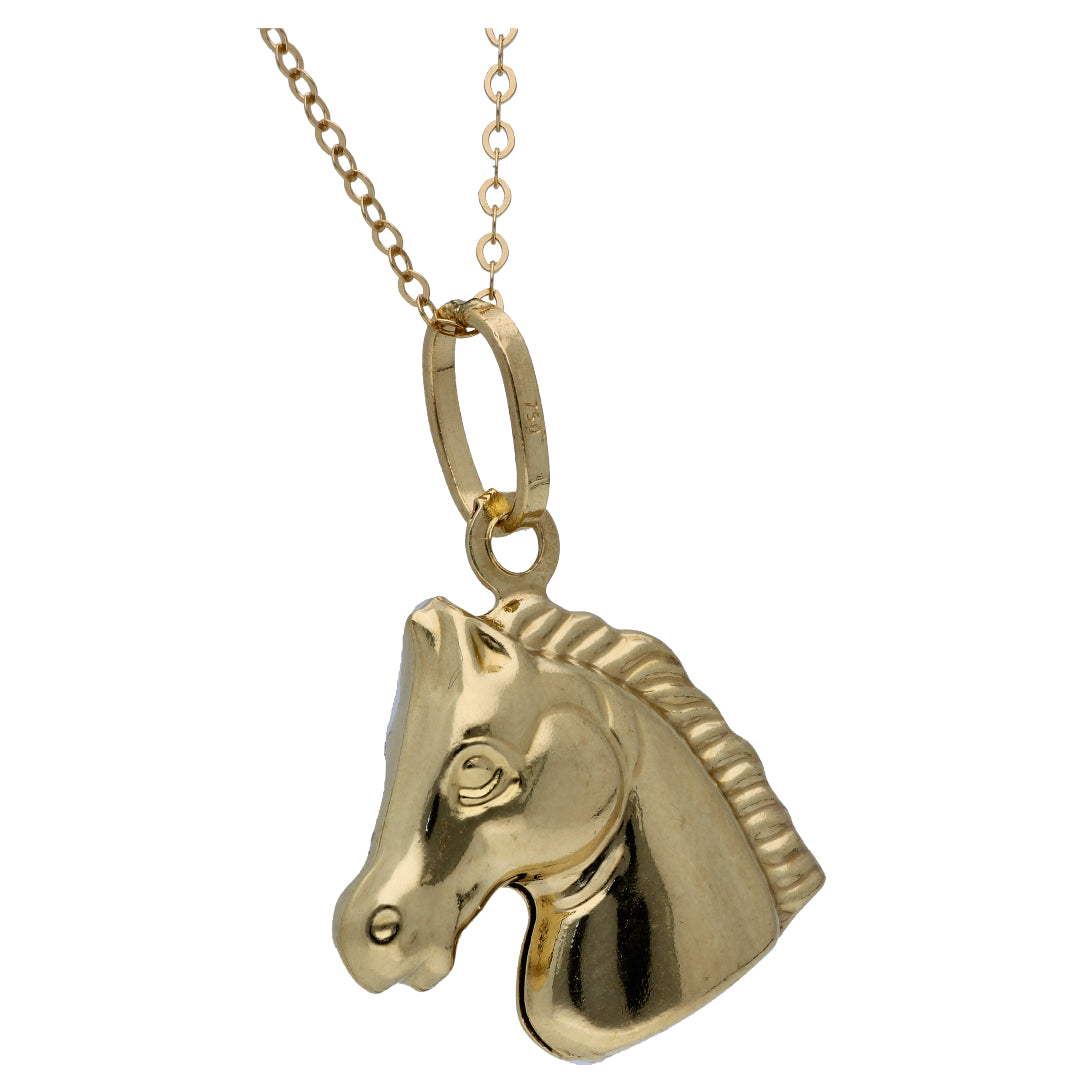 Gold Necklace (Chain with Horse Shaped Pendant) 18KT - FKJNKL18KU6534