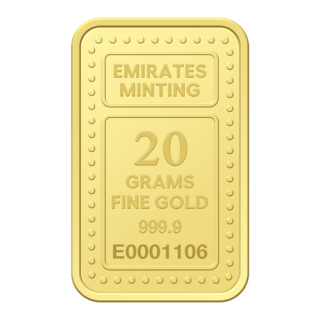 Emirates Minting 20 Grams 999.9 Purity Gold Bar - FKJGBR24K2254