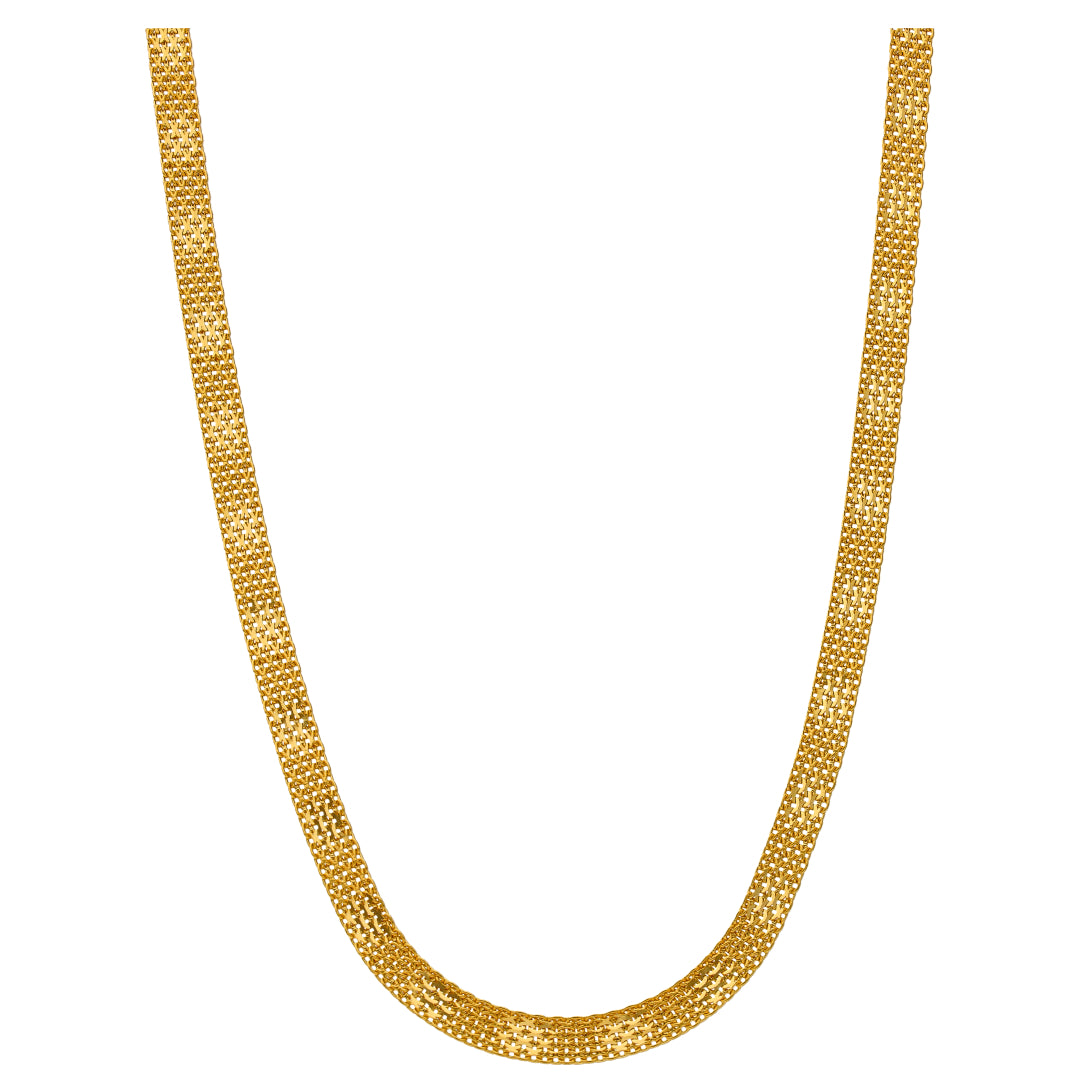 Gold Interlink Flat Chain 22KT - FKJCN22KU6632