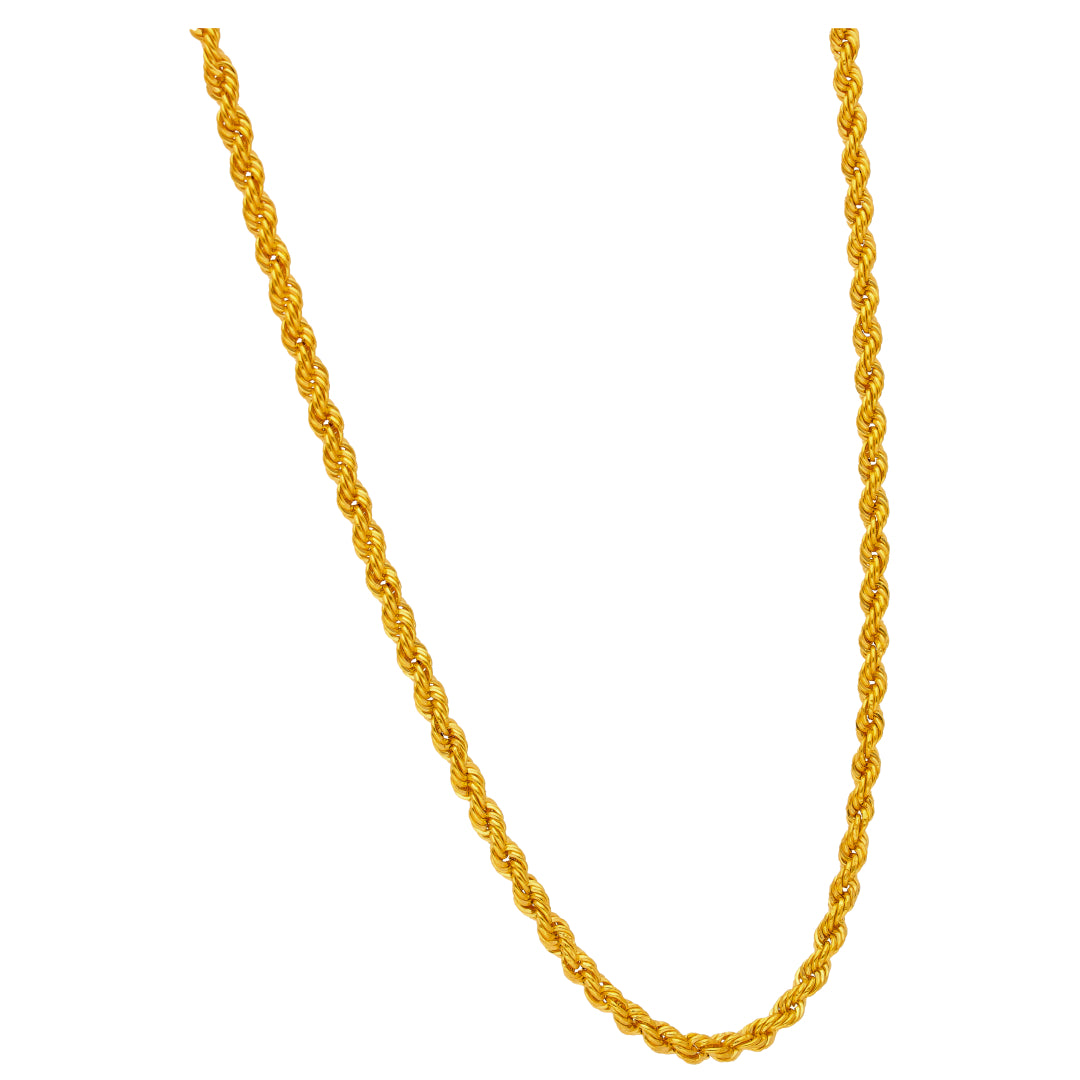 Gold Rope Chain 22KT - FKJCN22KU6622