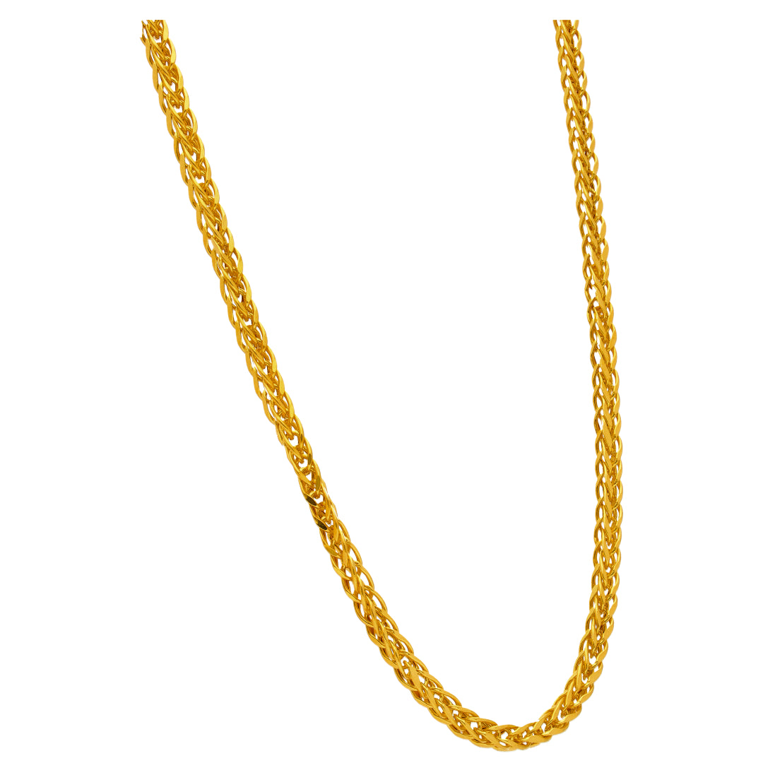 Gold Braided Chain 22KT - FKJCN22KU6623