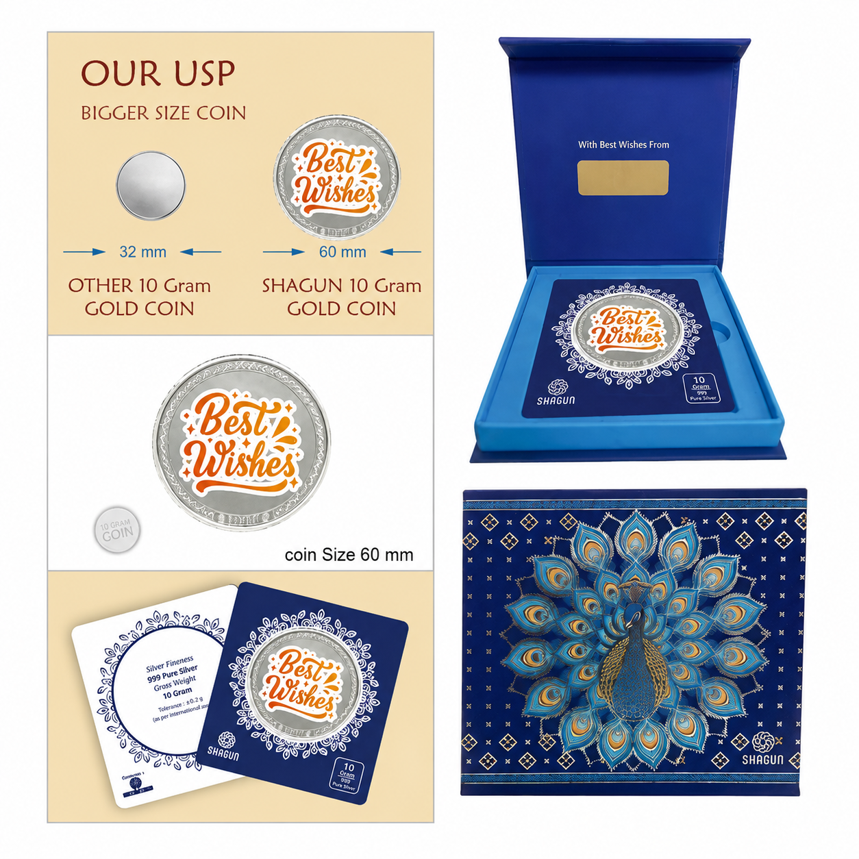 Best Wishes 10 Grams Colorized Silver Coin - FKJCONSL7018