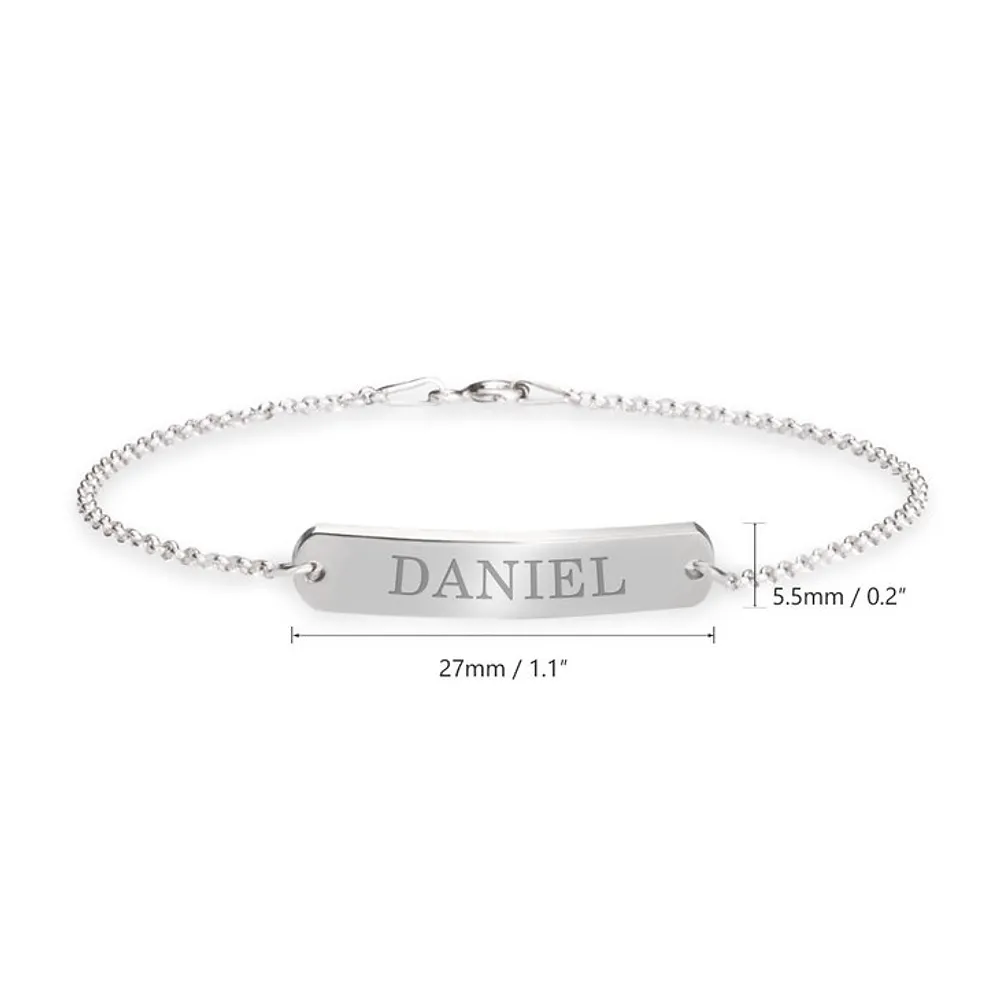 Gold & Silver Personalized Classic Name Bar Bracelet - FKJBRLU6266