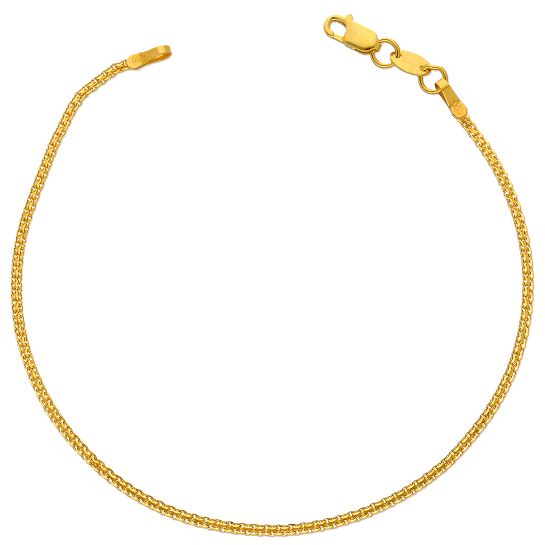 Gold Interlink Bracelet 22KT - FKJBRL22KU6652