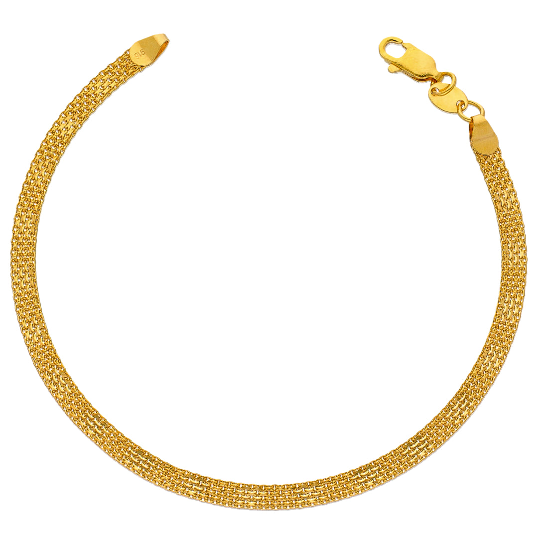 Gold Interlink Strap Bracelet 22KT - FKJBRL22KU6654