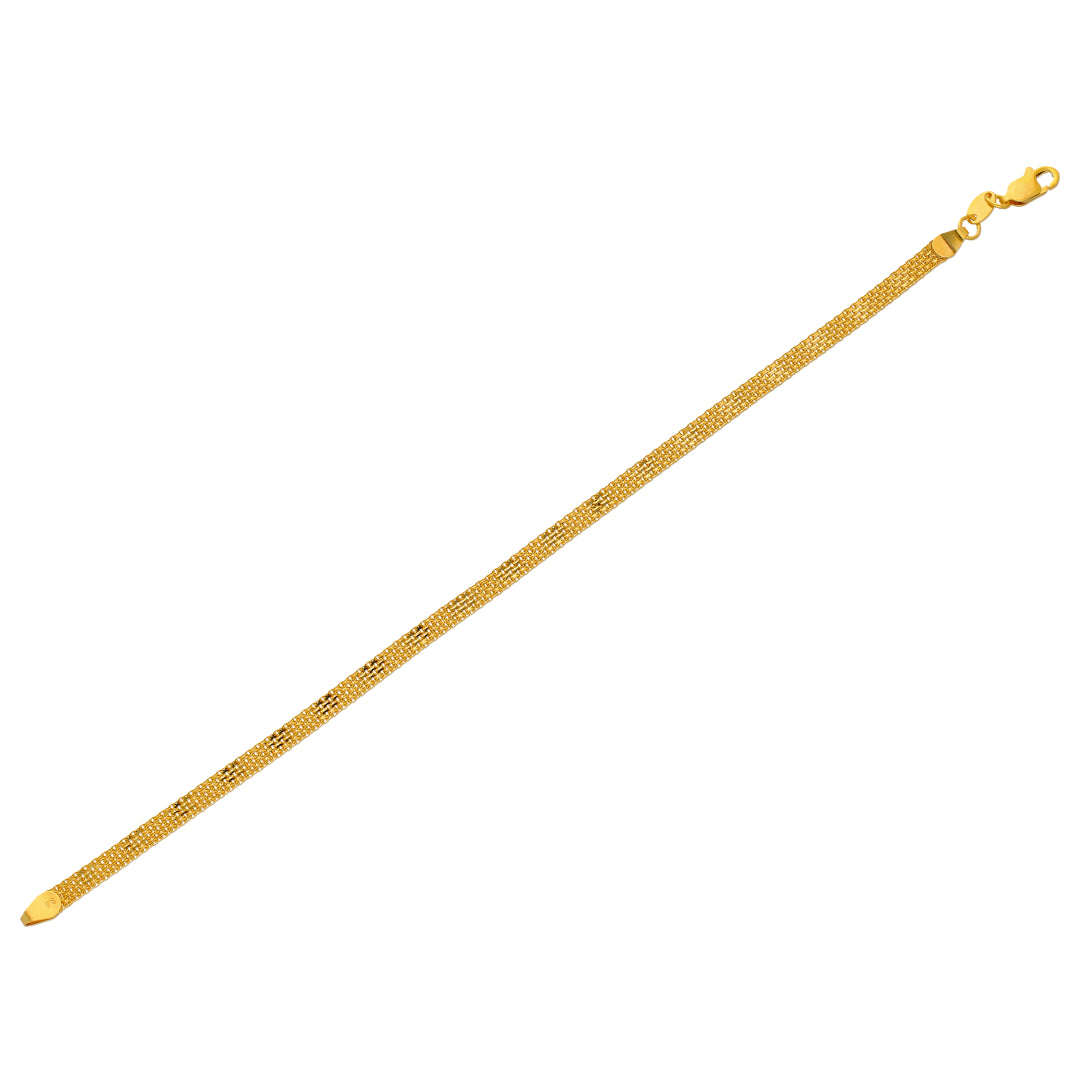 Gold Interlink Strap Bracelet 22KT - FKJBRL22KU6654