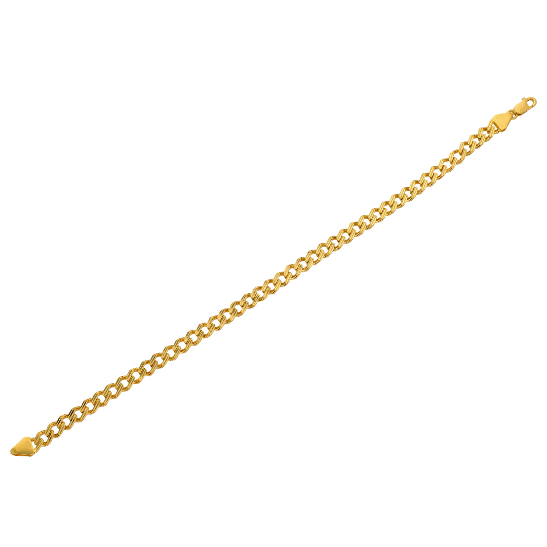 Gold Curb Bracelet 22KT - FKJBRL22KU6656