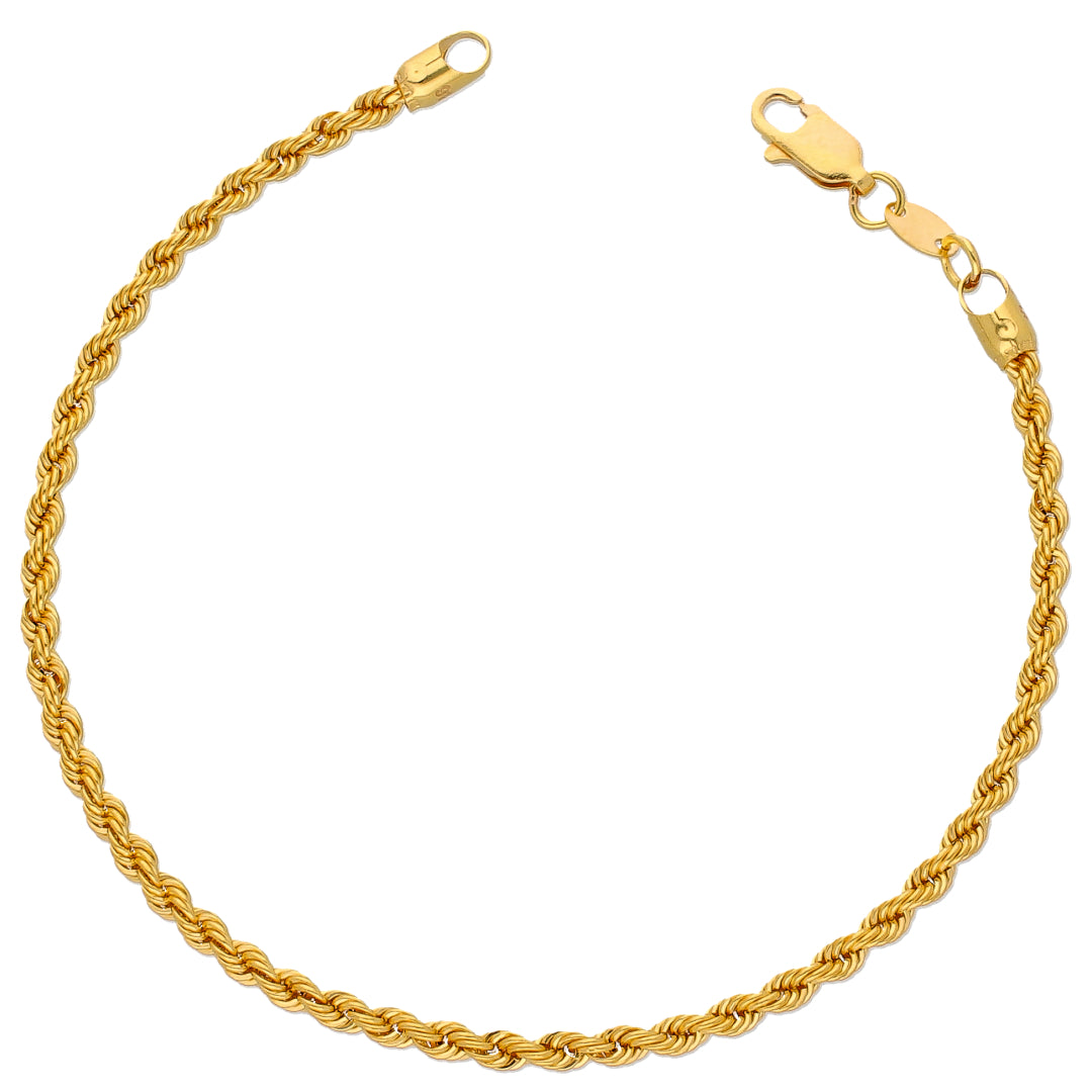 Gold Inter-Coiled Bracelet 22KT - FKJBRL22KU6662