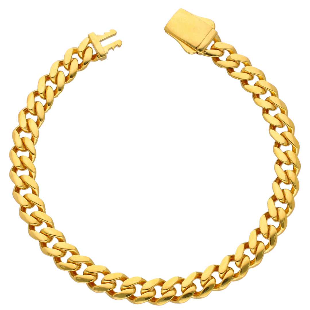 Gold Curb Bracelet 22KT - FKJBRL22KU6663