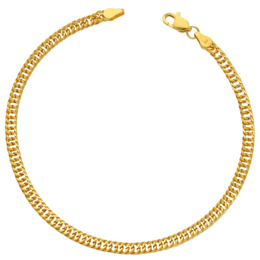 Gold Curb Bracelet 22KT - FKJBRL22KU6664
