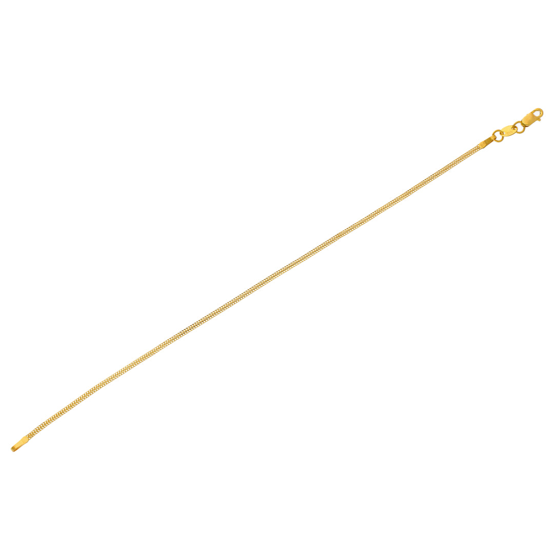 Gold Interlink Flat Bracelet 22KT - FKJBRL22KU6665