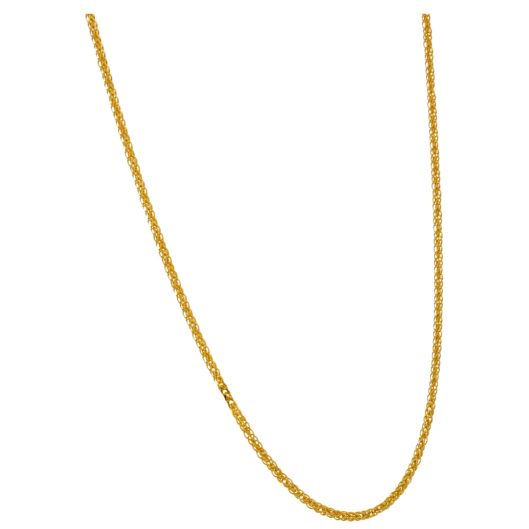 Gold Wheat Chain 22KT - FKJCN22KU6639
