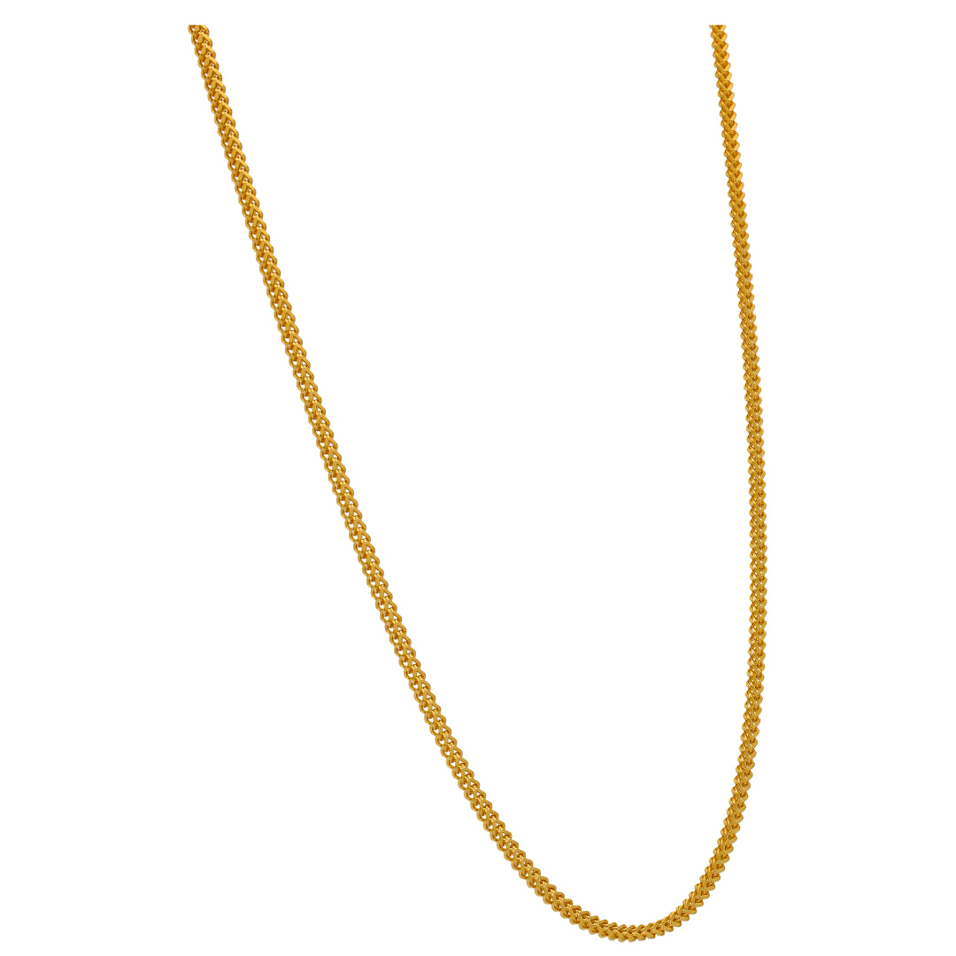 Gold Thick Wheat Chain 22KT - FKJCN22KU6644