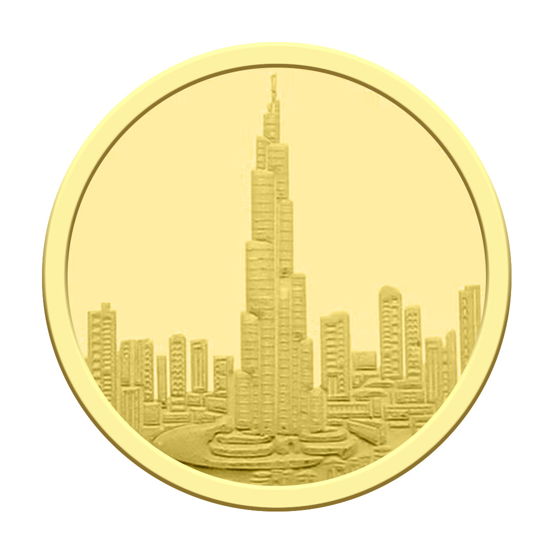 Gold 10 Grams Burj Khalifa Coin 22KT - FKJCON22K2341