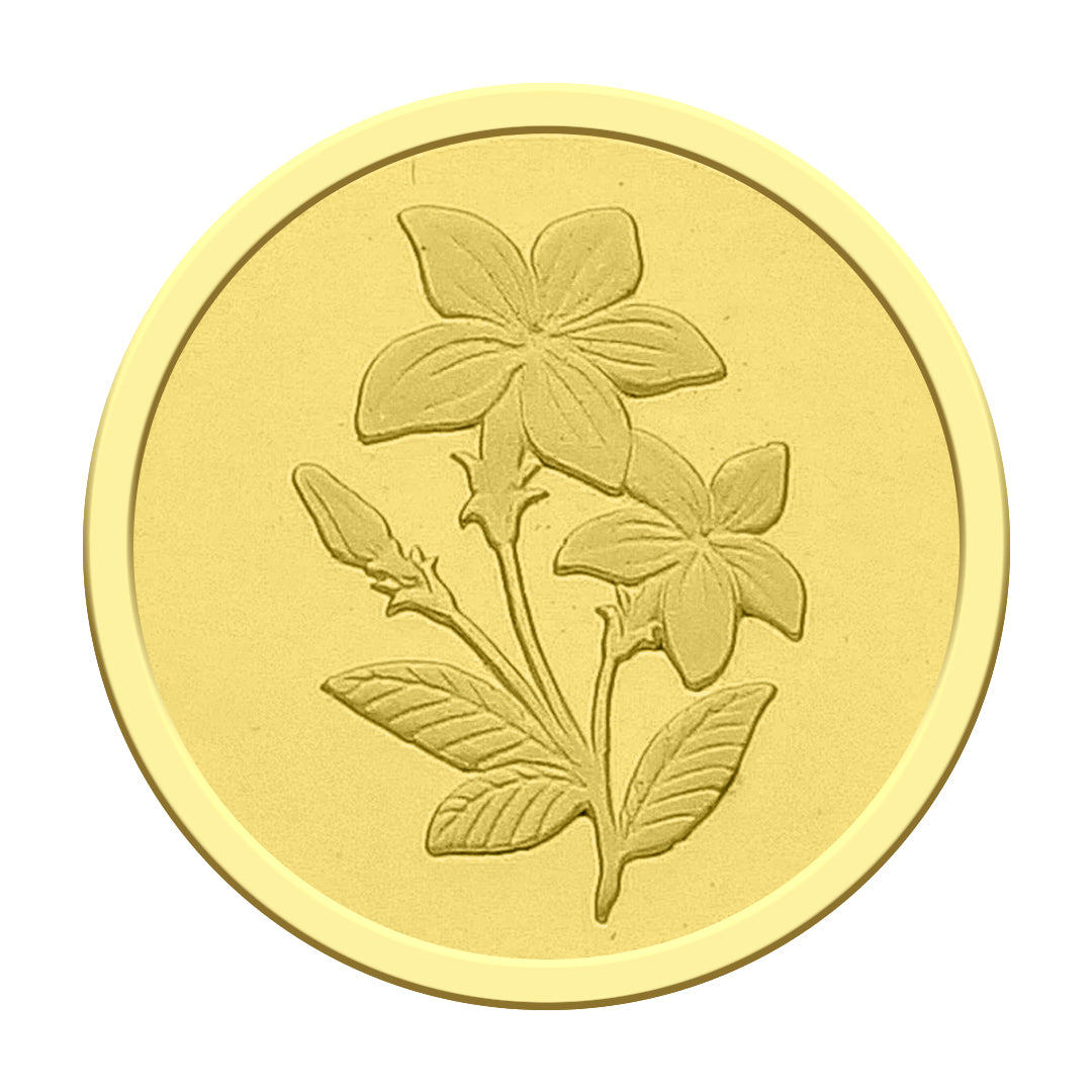 Emirates Minting Flower Design 1 Gram Gold Coin 999.9 Purity - FKJCON24K2305