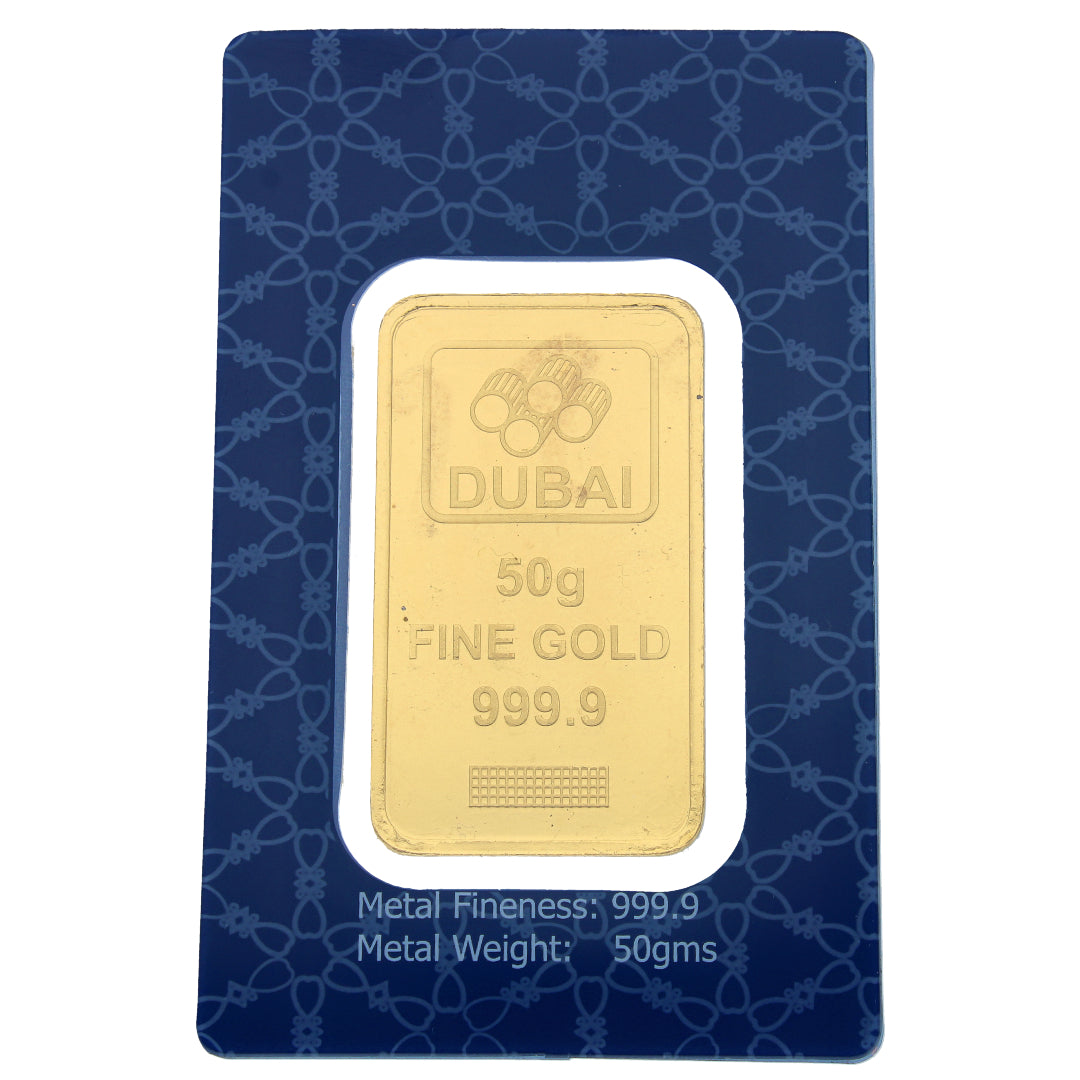 50g Burj Khalifa Pure 999.9 Fine Gold Bar 24KT - FKJGBR24K2346