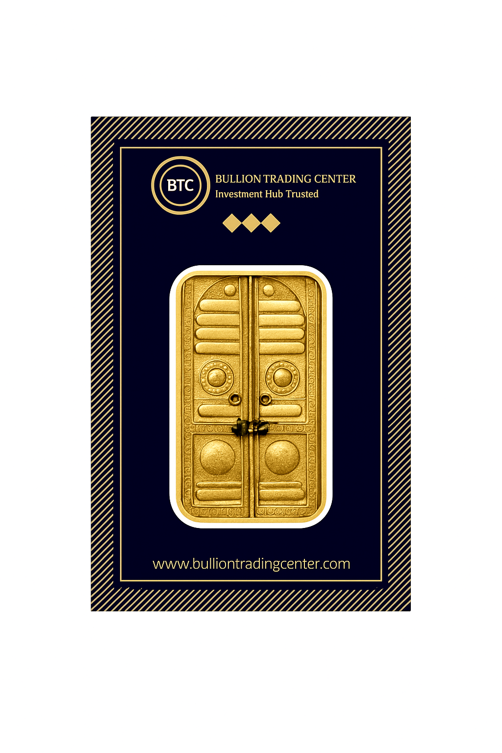 BTC 5 Grams The Door of the Kaaba Gold Bar 24KT - FKJGBR24K6610