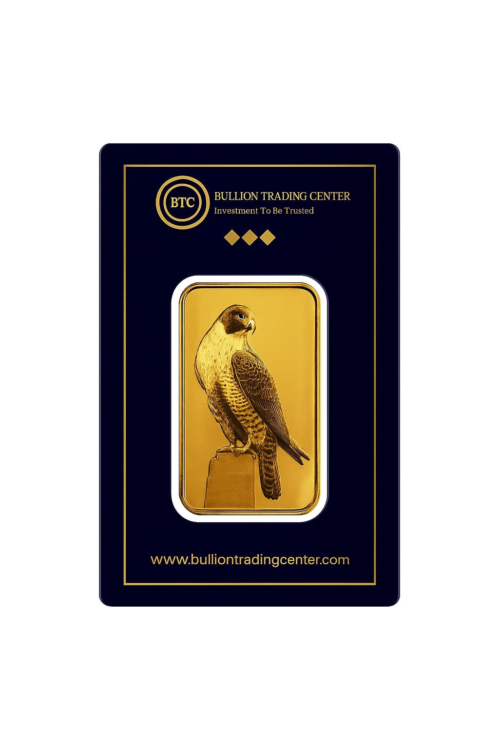BTC 50 Grams The Falcon Gold Bar 24KT - FKJGBR24K6649