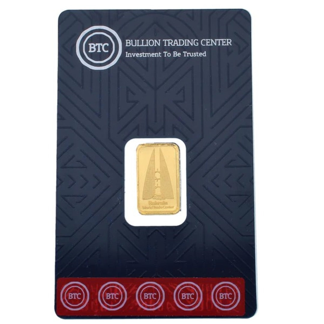 BTC 10 Grams Bahrain Towers Gold Bar 24KT - FKJGBR24K6688