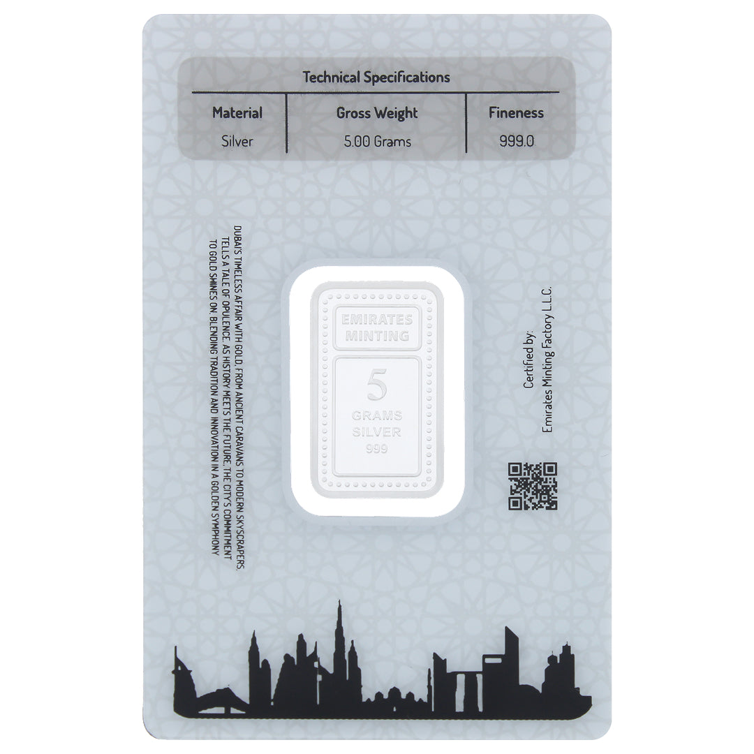 Emirates Minting 5 Grams Flower Silver Bar 999 Purity - FKJGBRSL2261