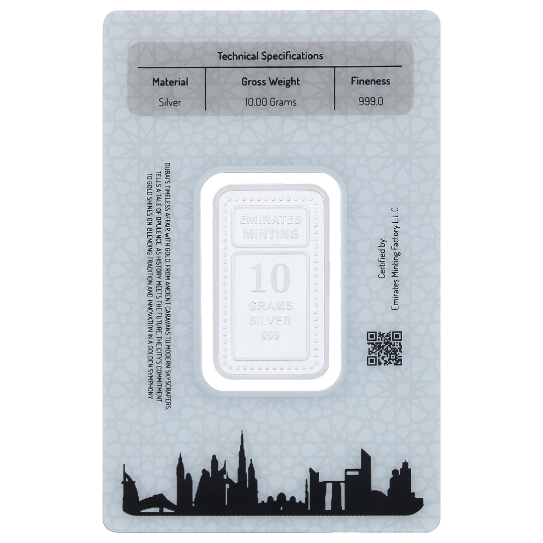 Emirates Minting 10 Grams Flower Silver Bar 999 Purity - FKJGBRSL2262