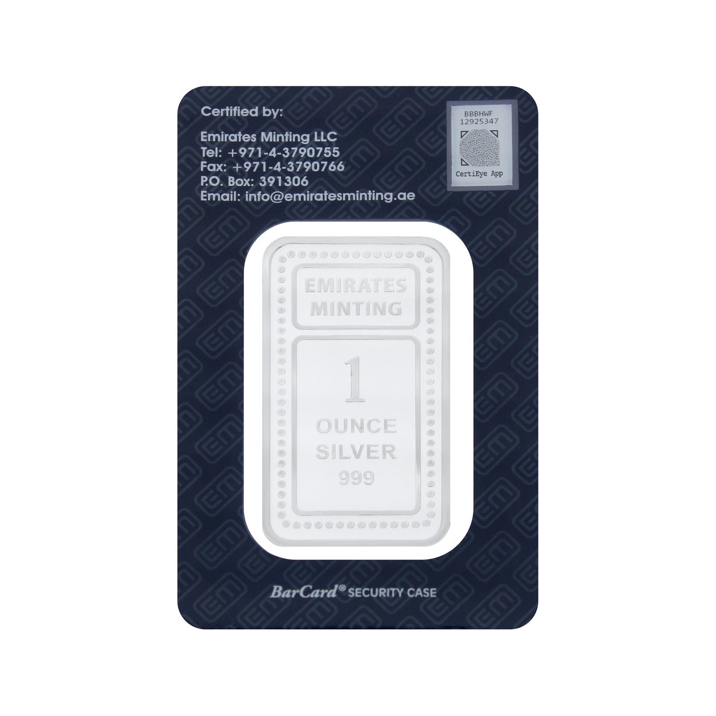 Emirates Minting 1 Ounce Flower Silver Bar 999.0 Purity - FKJGBRSL6840