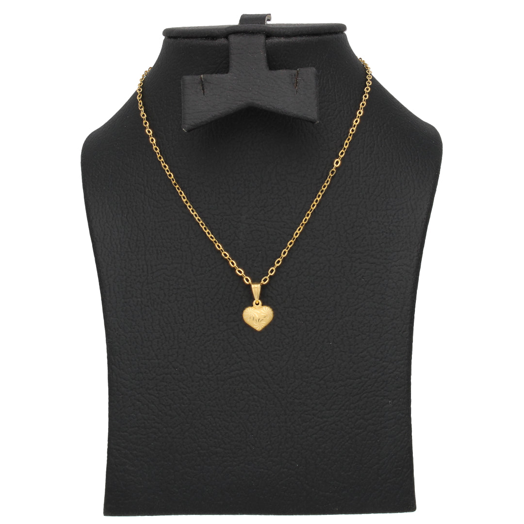 Gold Necklace (Chain with Heart Shaped Pendant) 18KT - FKJNKL18KU6609