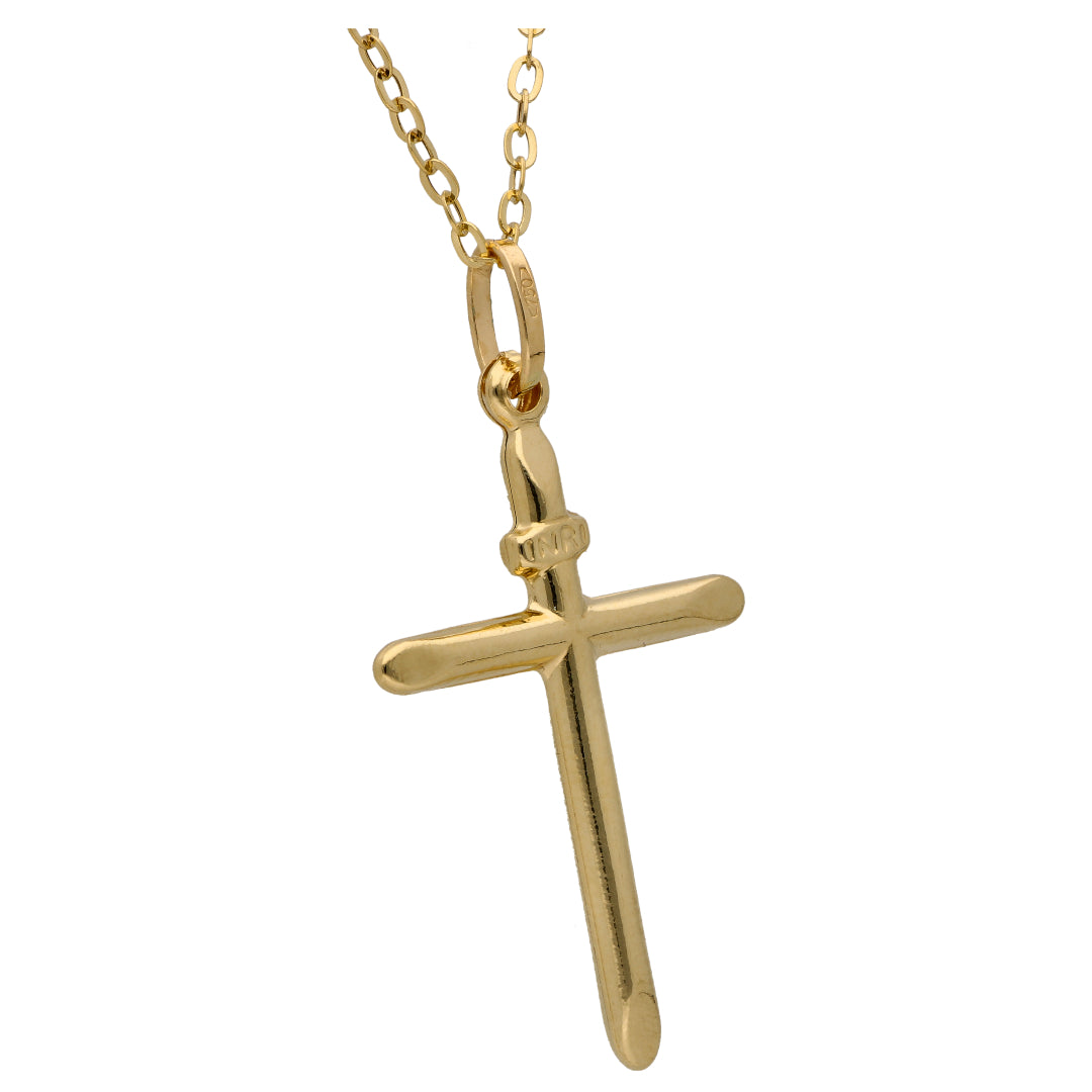 Gold Necklace (Chain with Cross Shaped Pendant) 18KT - FKJNKL18KU6618